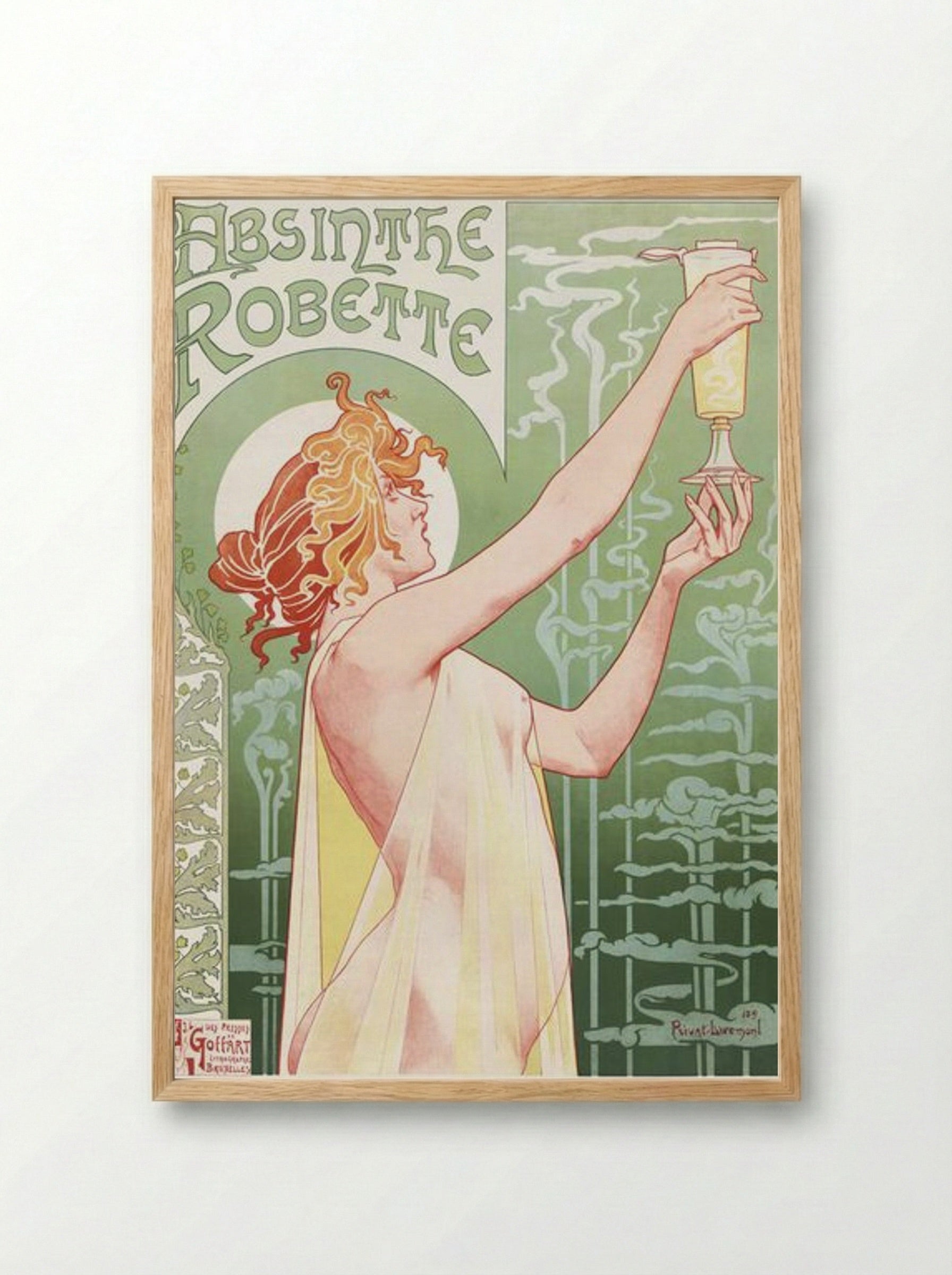 Absinthe Robette - Privat Livemont - Framed Print Wood
