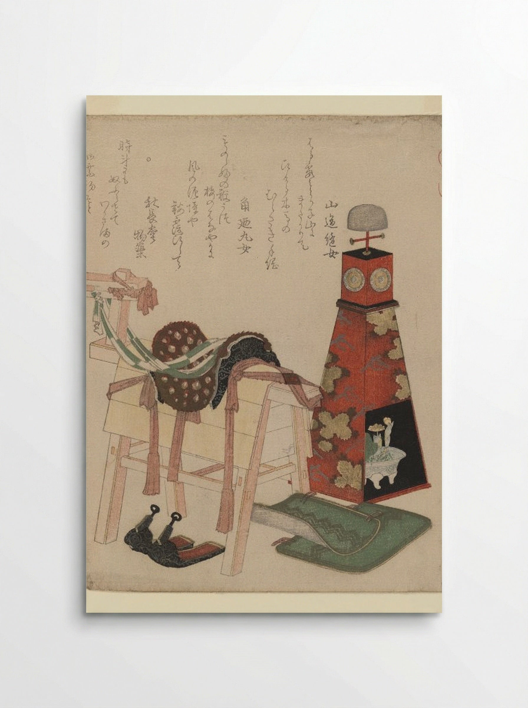 Wooden Horse and Andon Lamp - Fine Art Print - Poster