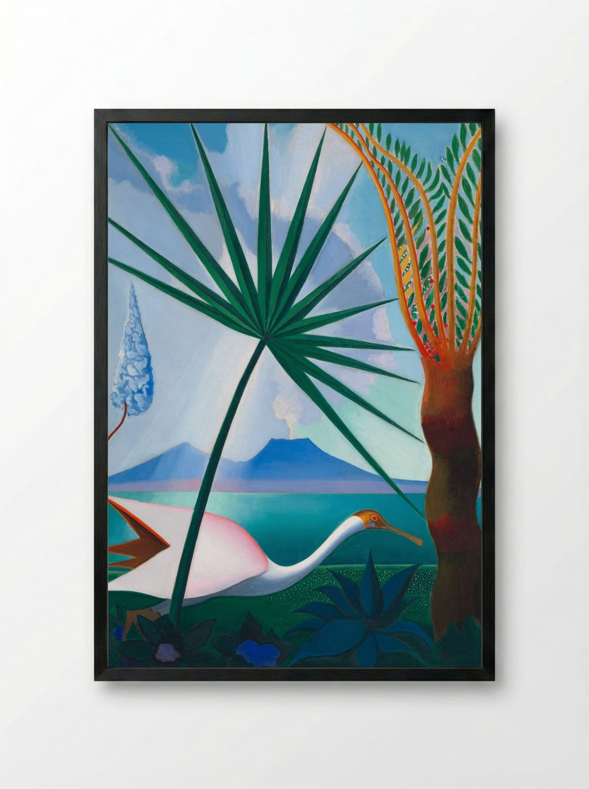 Neapolitan Song - Joseph Stella - Framed Print Black