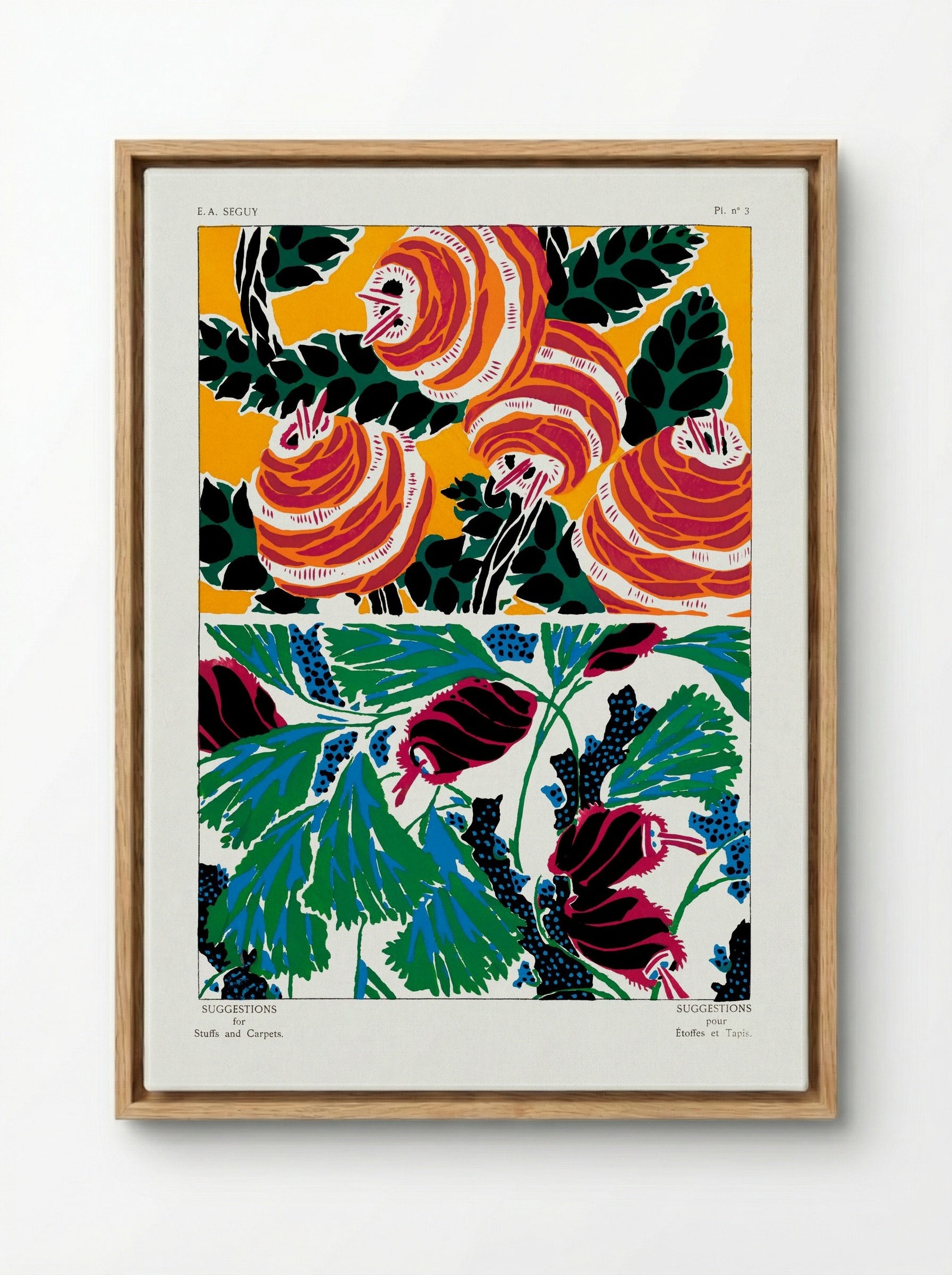 Suggestions pour Étoffes et Tapis, Plate No. 3 - Émile-Allain Séguy - Framed Canvas Wood