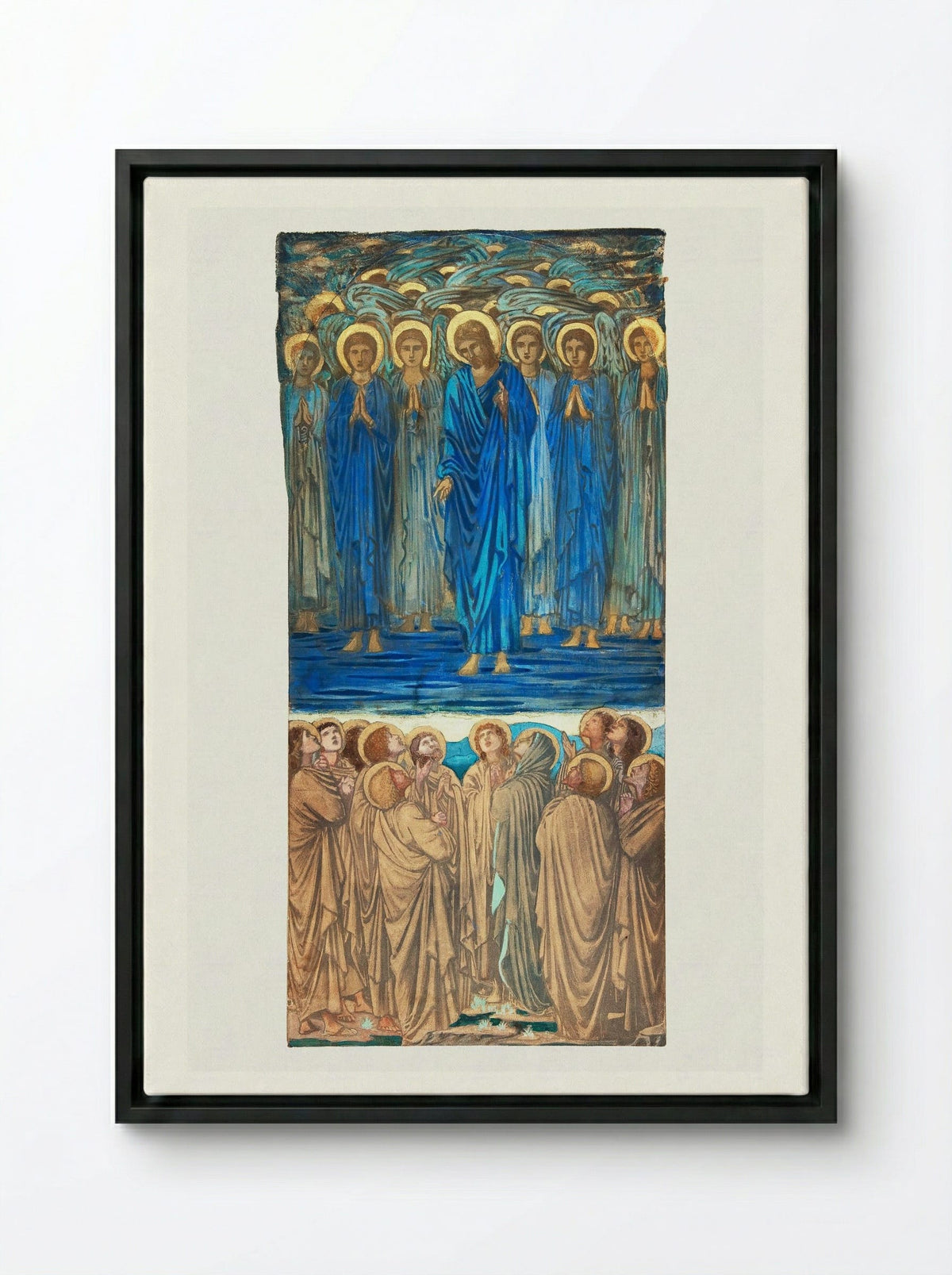 Study for 'The Ascension of Christ' Stained-Glass Window - Edward Burne-Jones - Framed Canvas Black