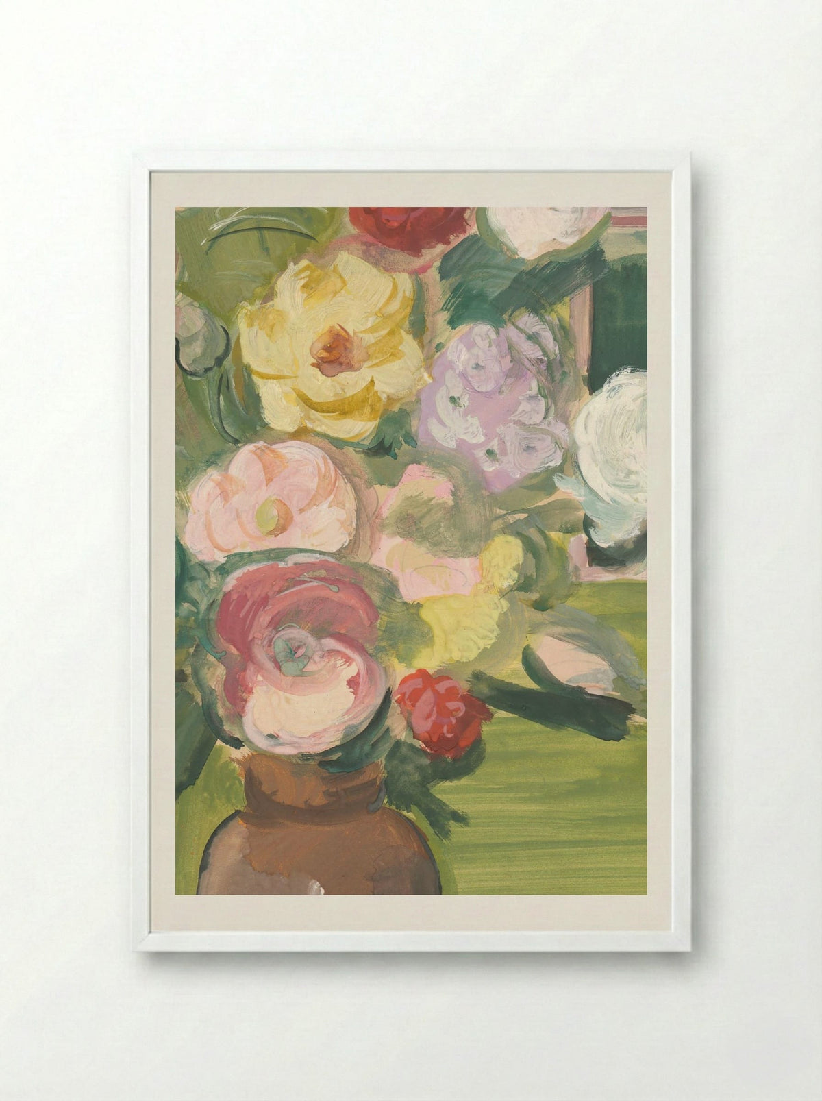 Bouquet - Cyprián Majerník - Framed Print White