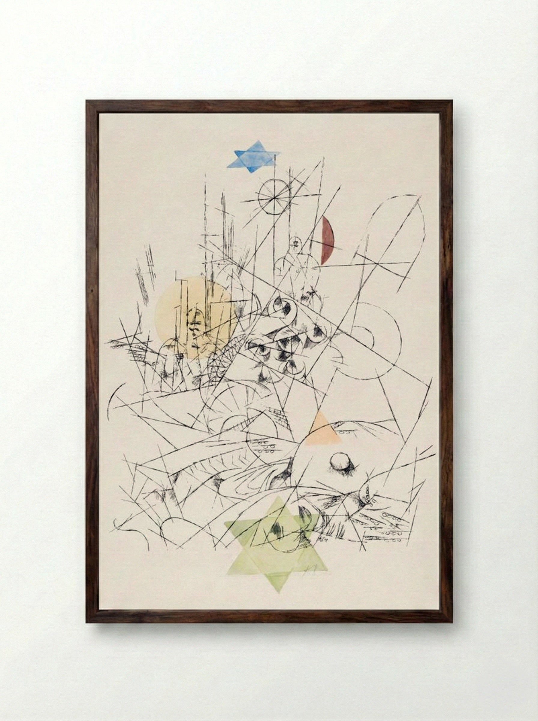 Hope and Destruction (Zerstörung und Hoffnung) - Paul Klee - Framed Print Dark Wood