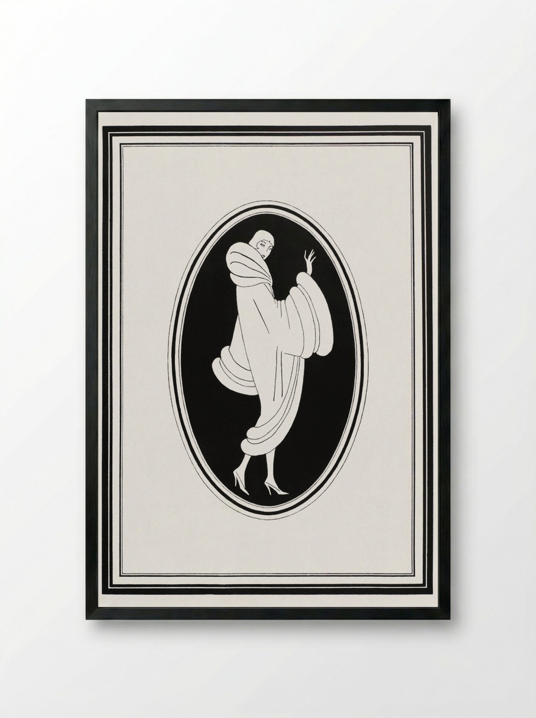 Advertisement for Brandt's Fur Coat - Fine Art Print - Framed Print Black