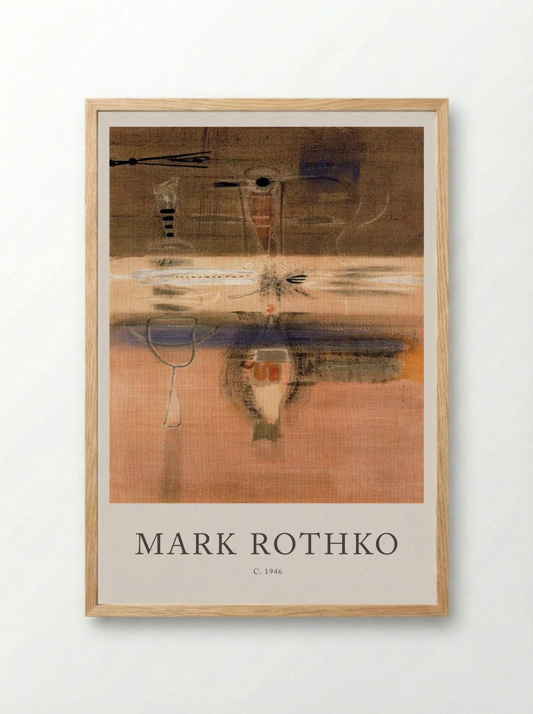 Untitled (Biomorphic Composition) - Mark Rothko - Framed Print Wood