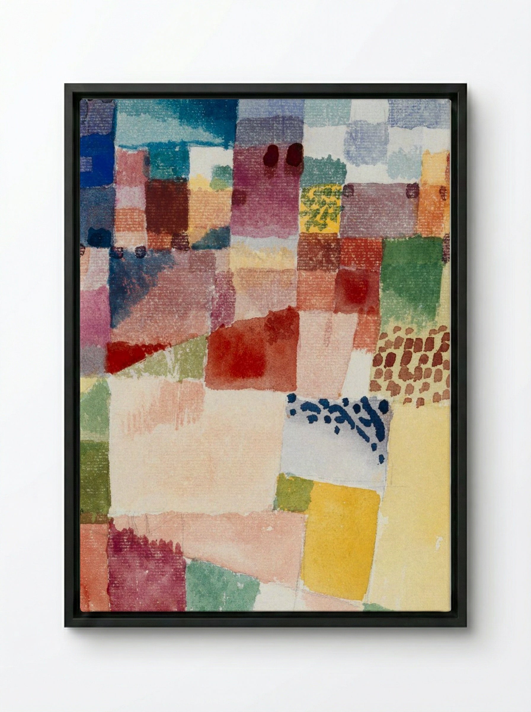 Motif from Hammamet - Paul Klee - Framed Canvas Black