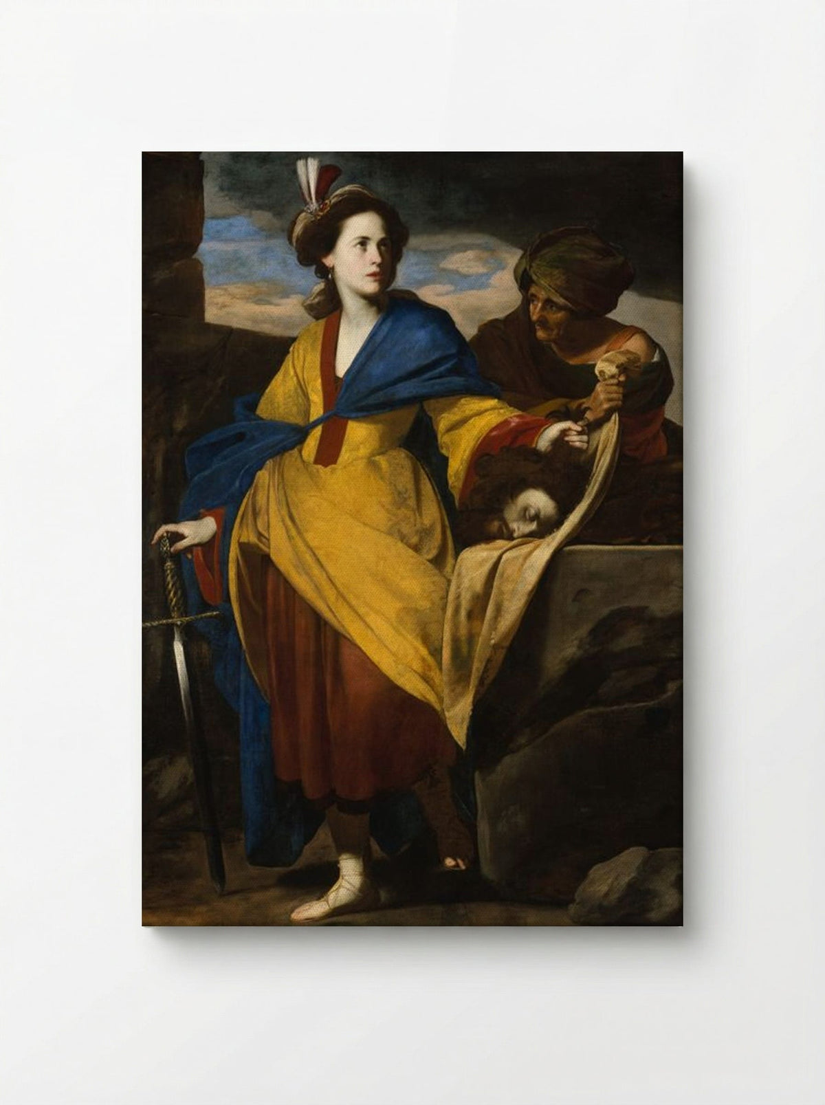 Judith with the Head of Holofernes - Massimo Stanzione - Canvas