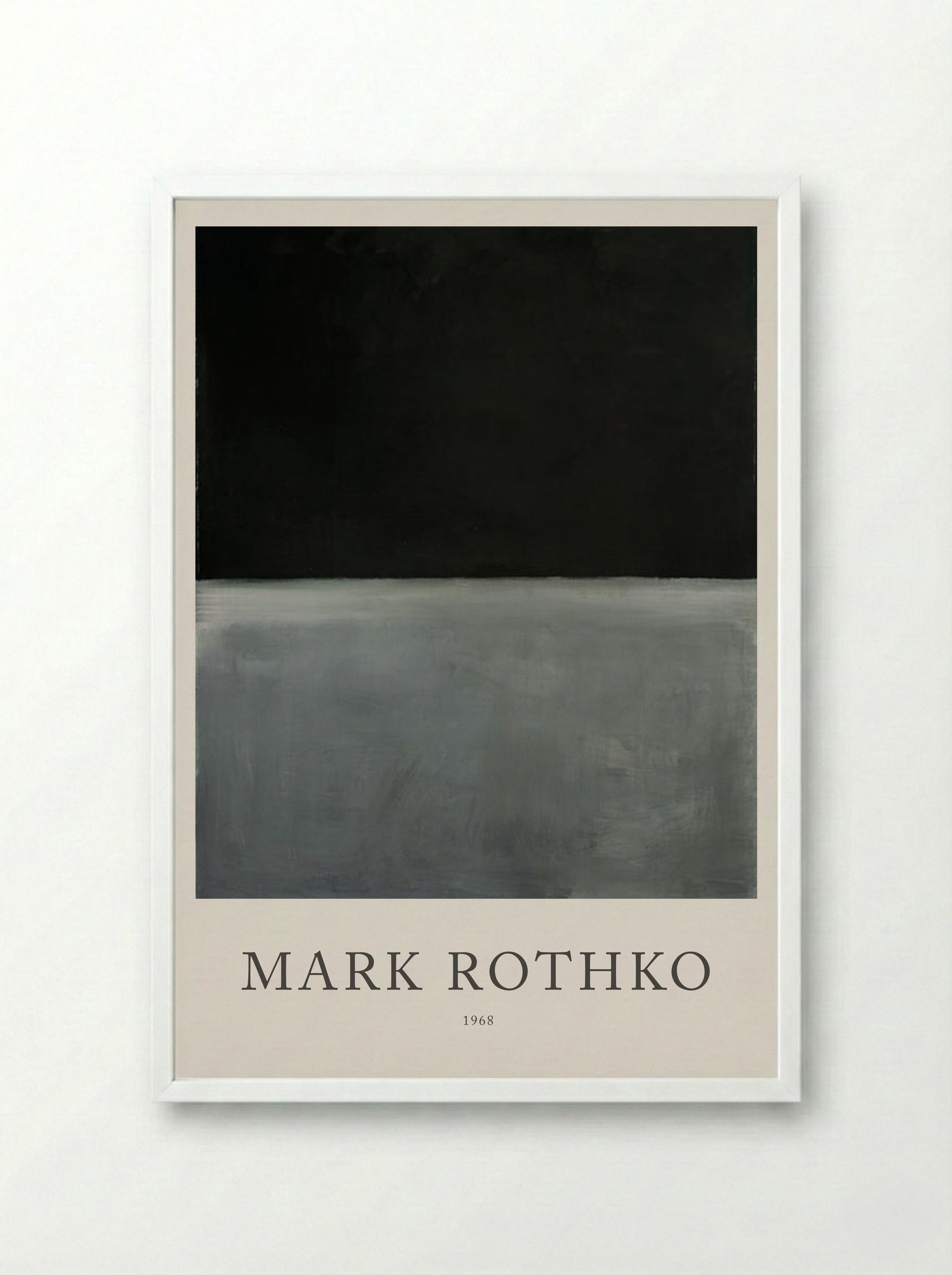 Untitled (Black and Grey) - Mark Rothko - Framed Print White