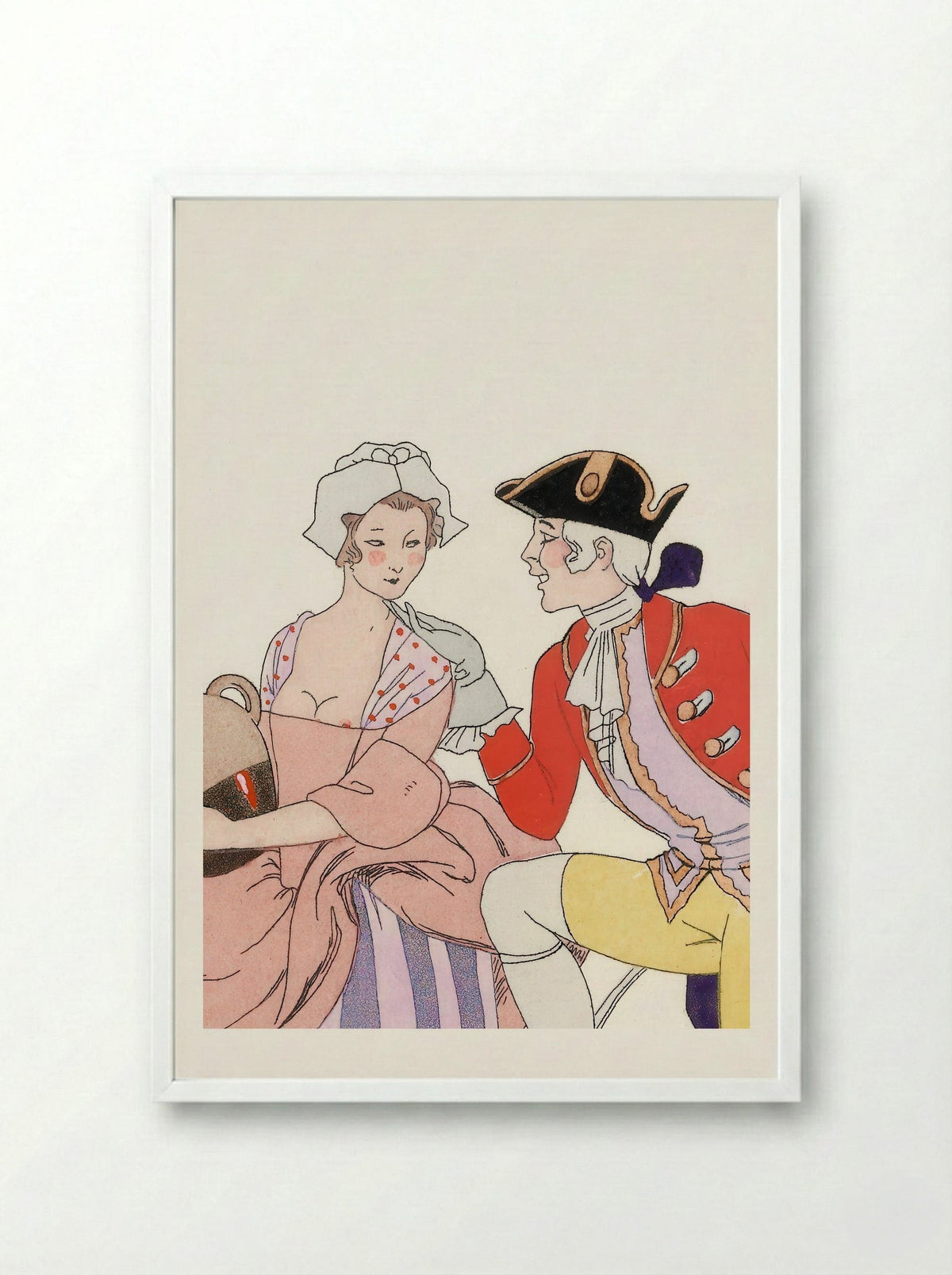 La Cruche caffée - George Barbier - Framed Print White