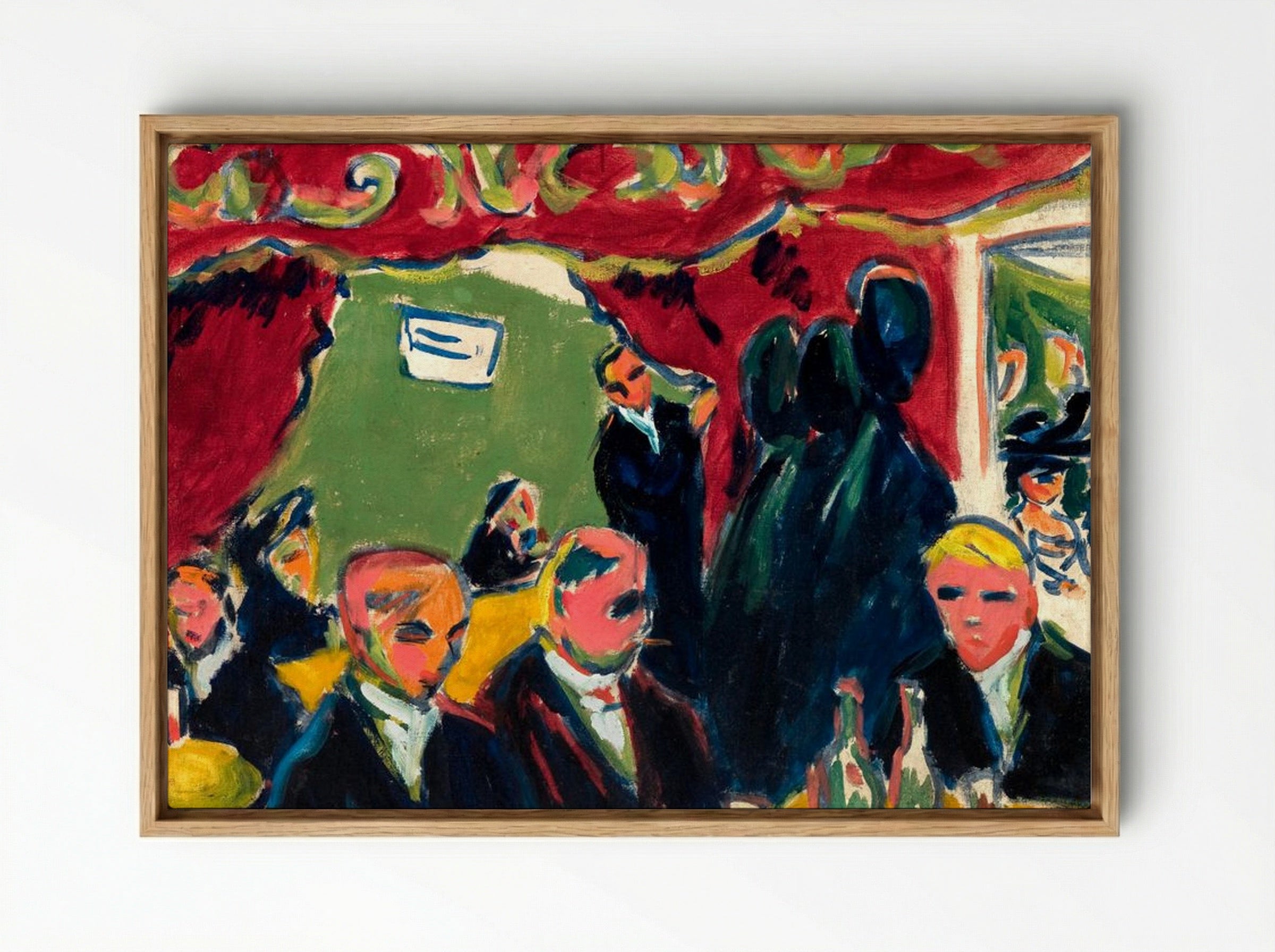 In the Tavern - Ernst Ludwig Kirchner - Framed Canvas Wood