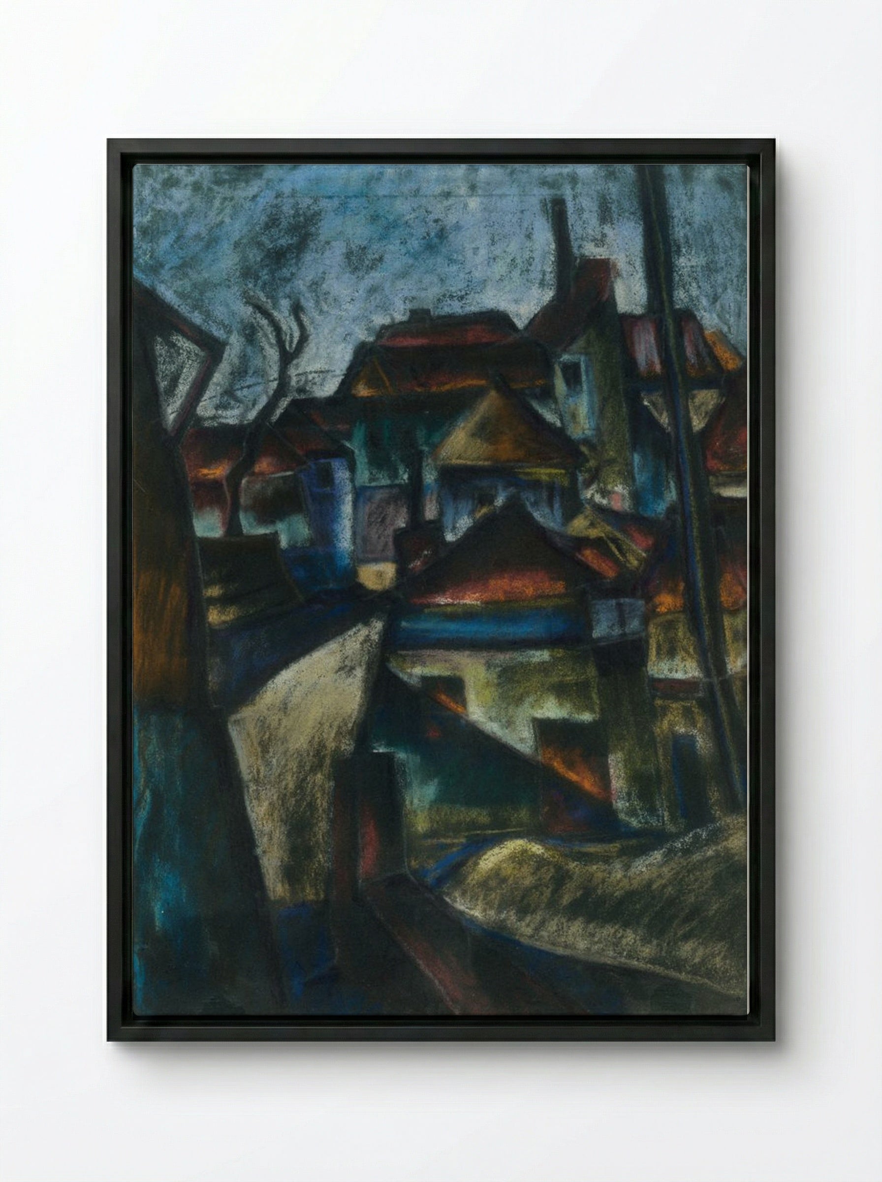 In Suburbs - Konstantin Bauer - Framed Canvas Black