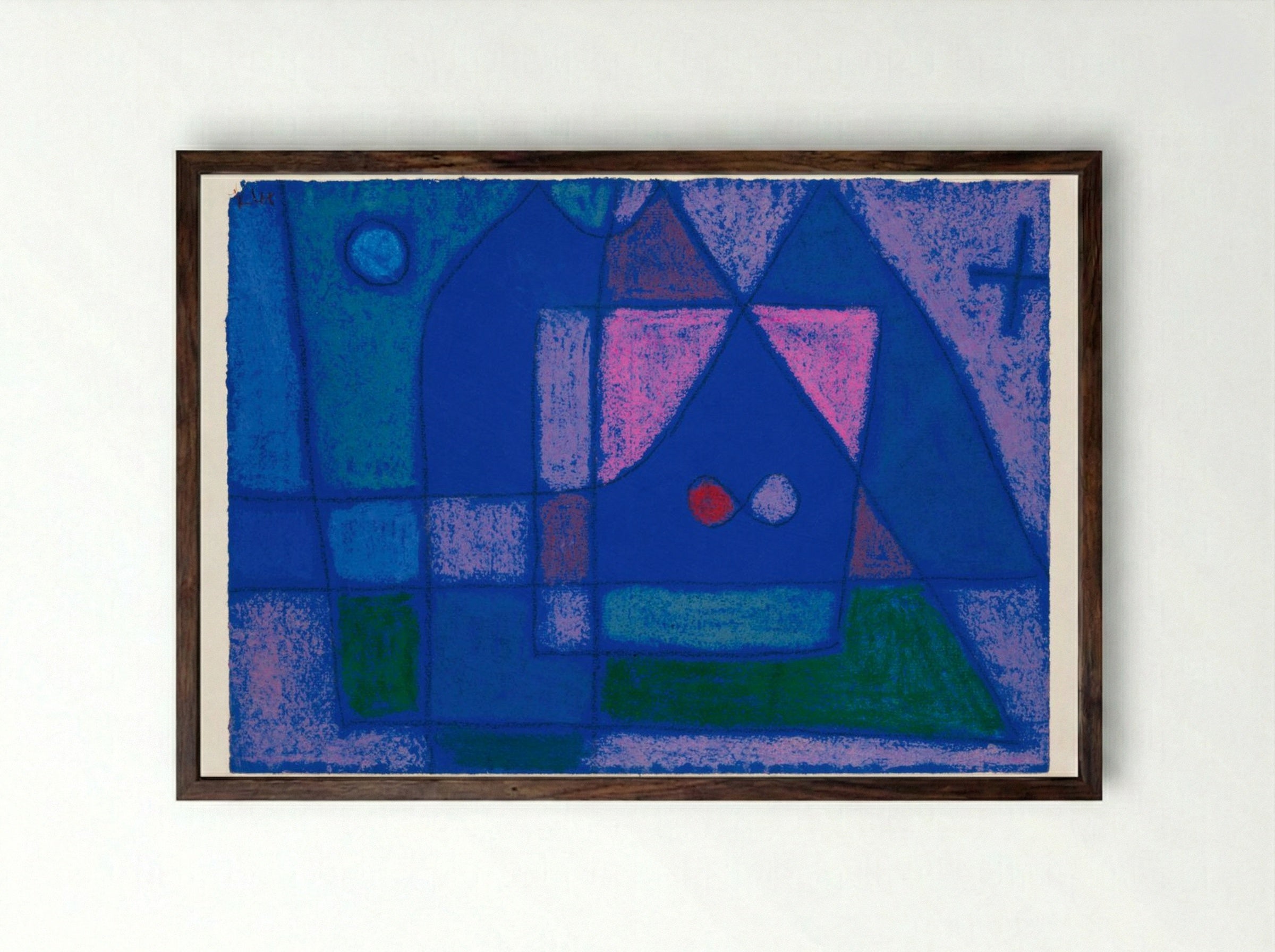 A Little Room in Venice - Paul Klee - Framed Print Dark Wood