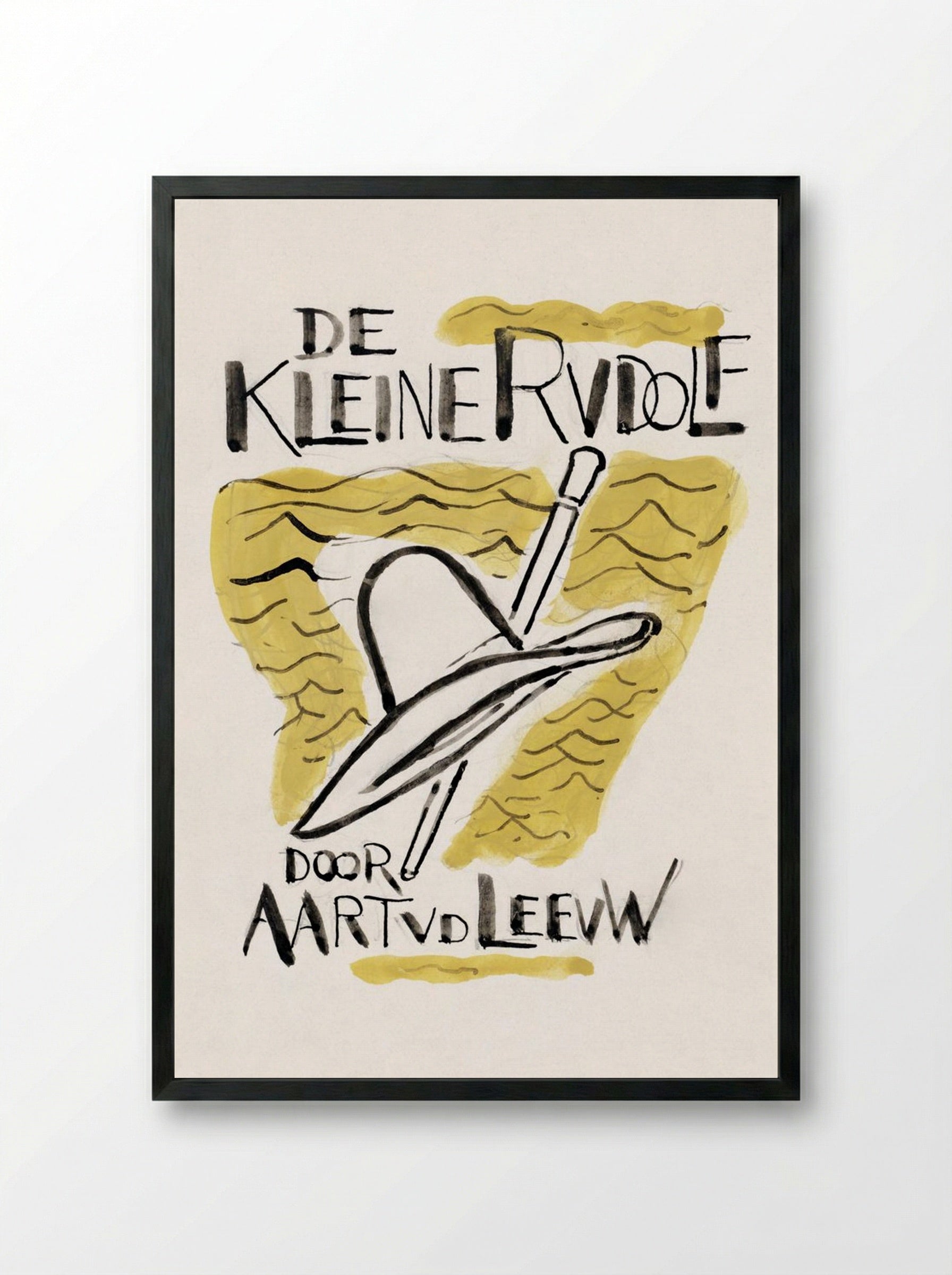 Design for 'De Kleine Rudolf' Book Cover - Leo Gestel - Framed Print Black