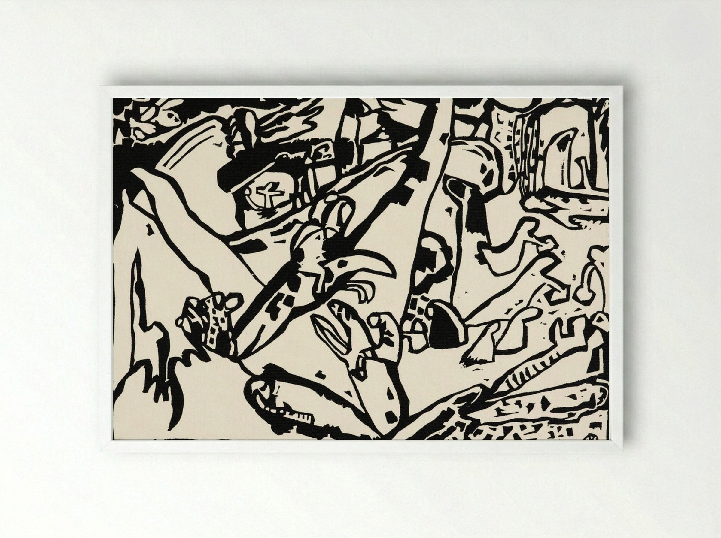 Composition 2 - Wassily Kandinsky - Framed Print White