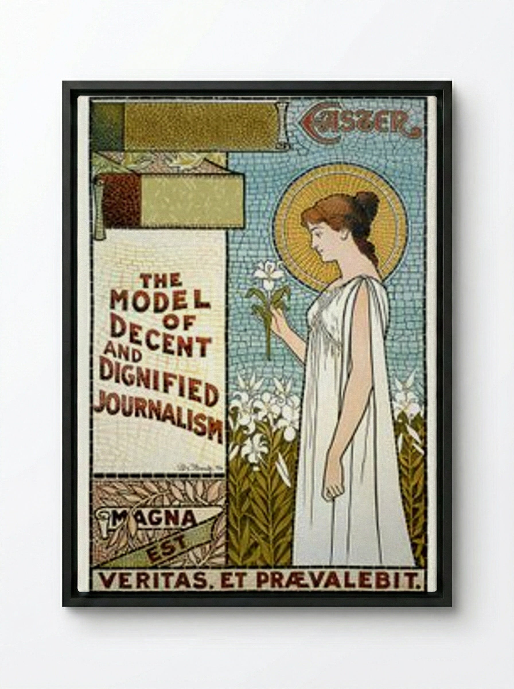 The New York Times, Easter: The Model of Decent and Dignified Journalism - De Yongh - Framed Canvas Black