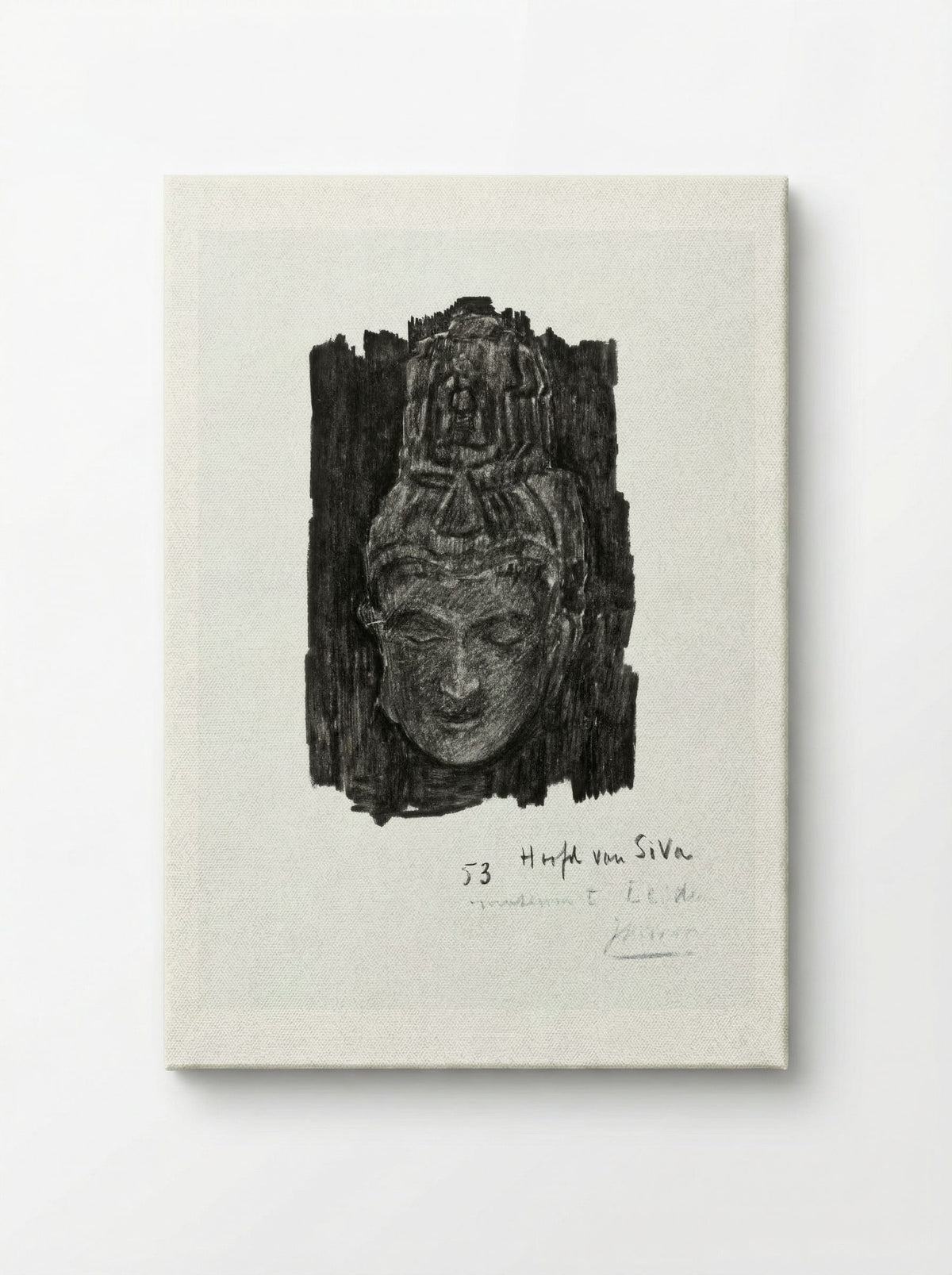 Study of Head of Shiva in the Museum of Ethnology in Leiden - Jan Toorop - Canvas
