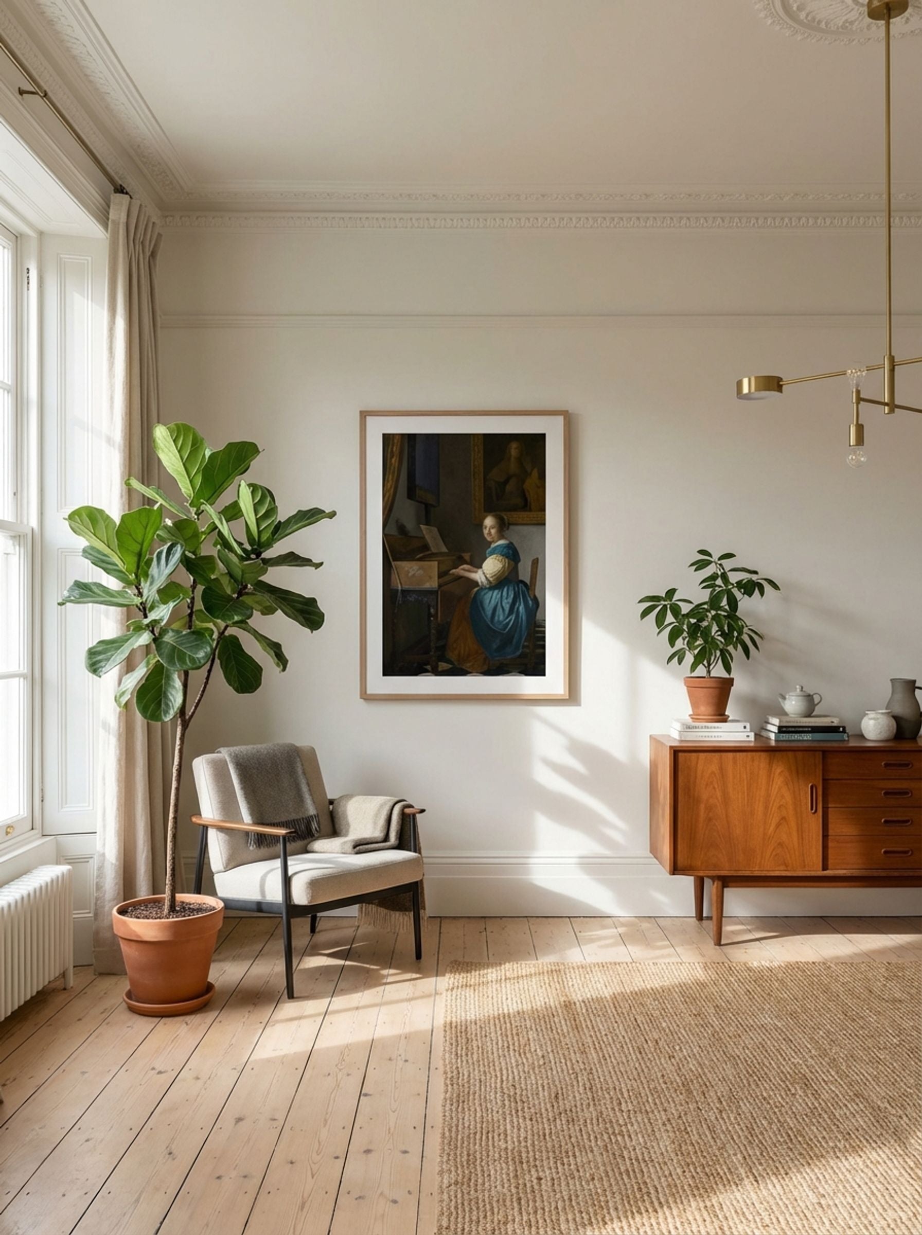 A Young Woman Seated at the Virginals - Johannes Vermeer - Lifestyle