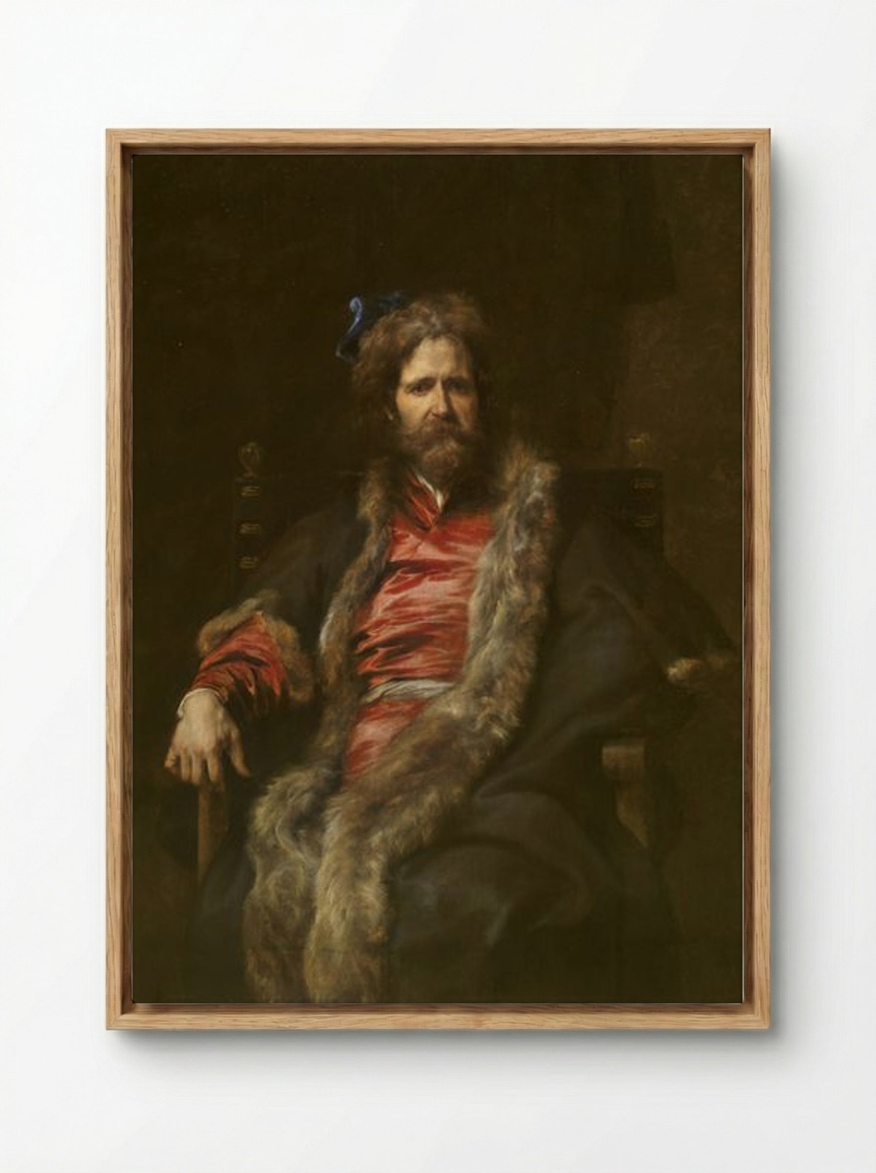 Portrait of Martin Ryckaert - Anthony van Dyck - Framed Canvas Wood