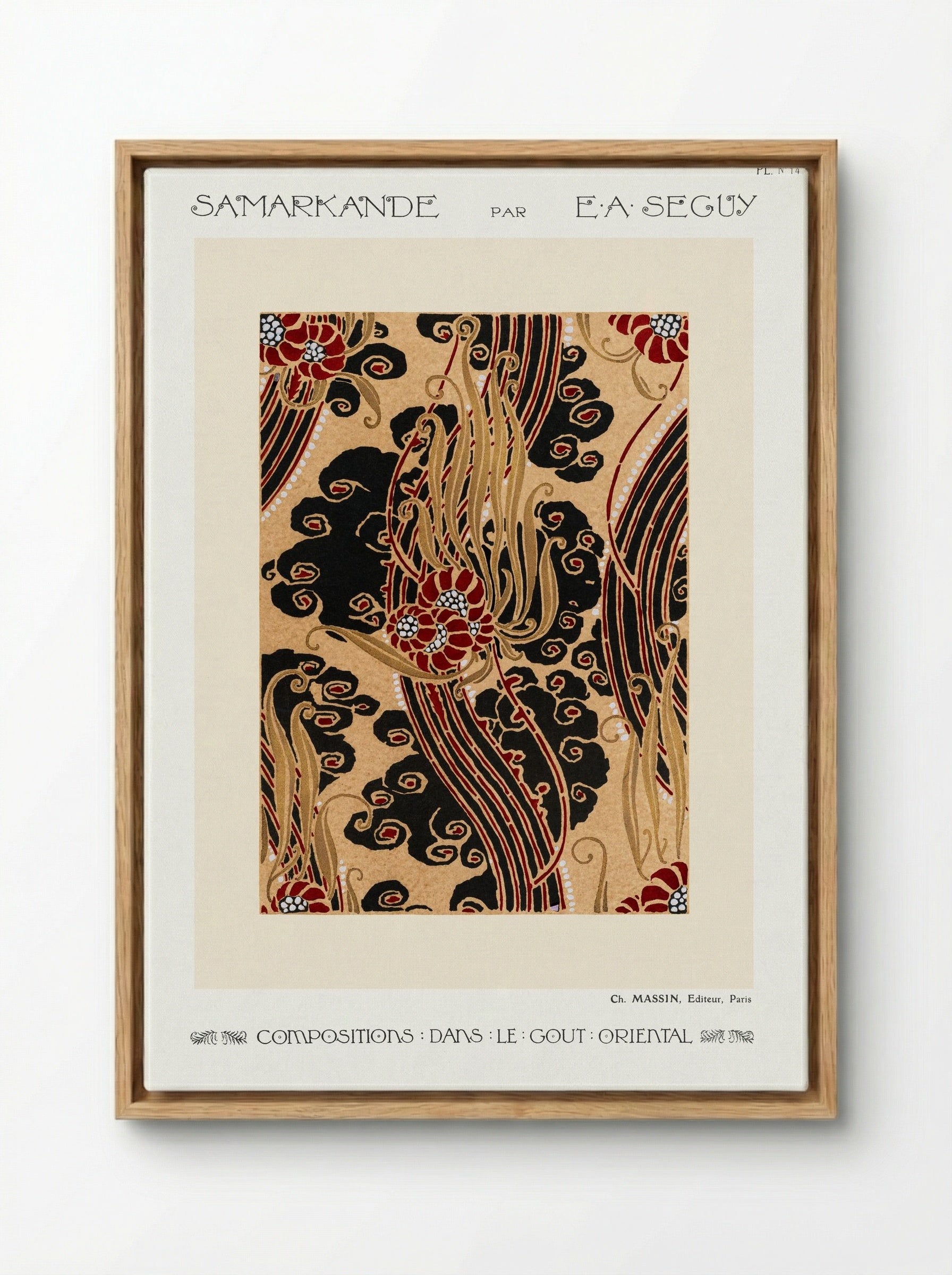 Samarkande, Plate 14 (Composition dans le Goût Oriental) - Émile-Allain Séguy - Framed Canvas Wood