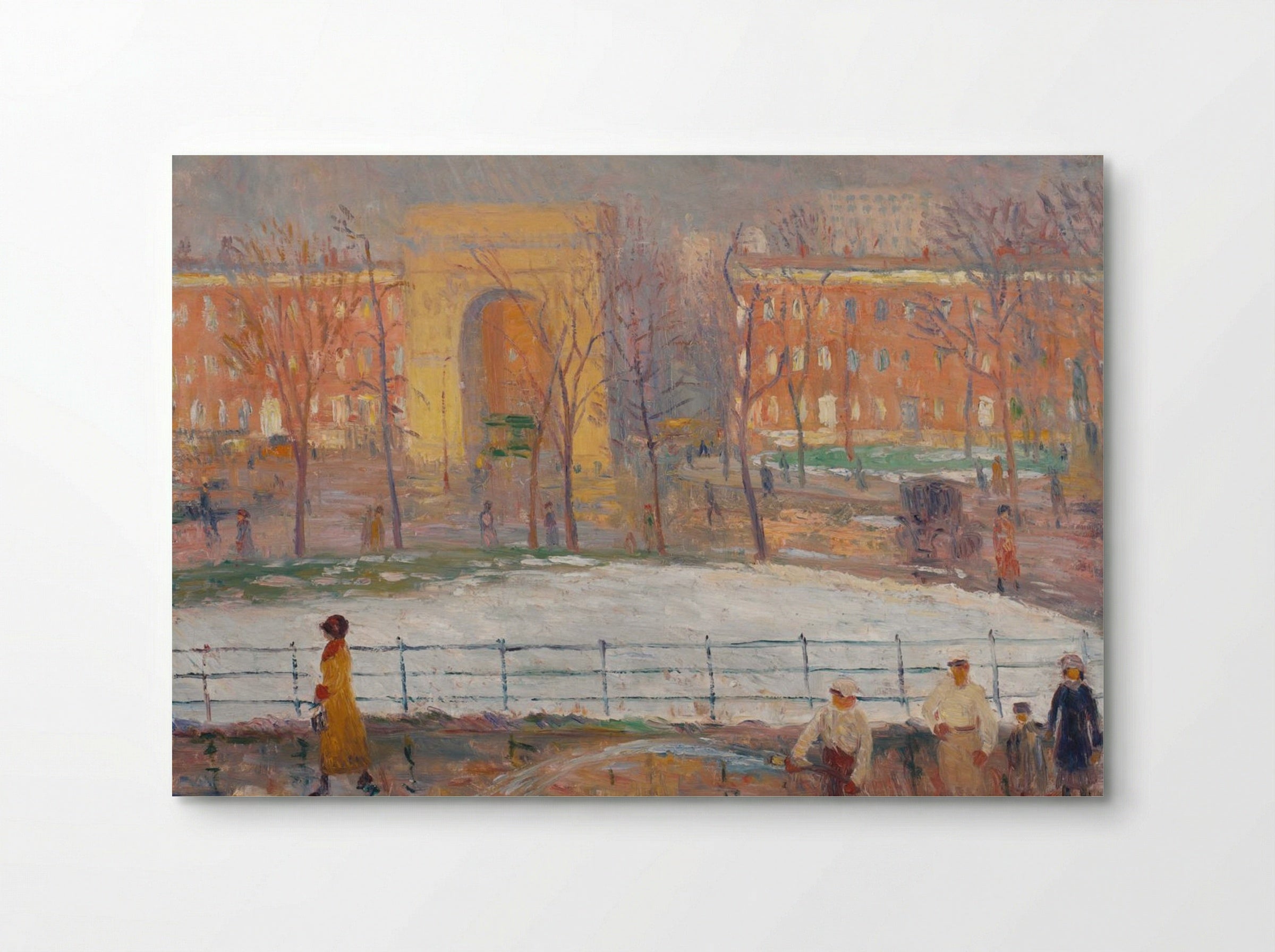 Street Cleaners, Washington Square - William James Glackens - Poster