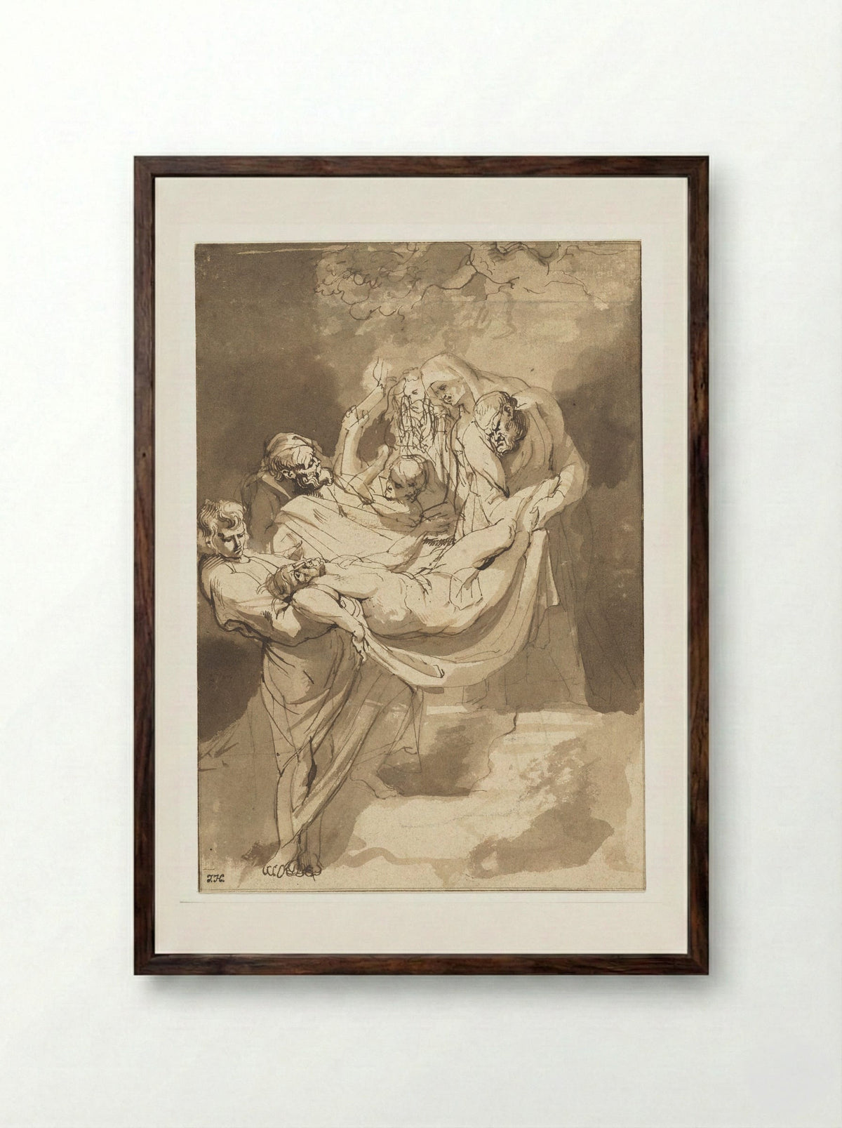 The Entombment - Peter Paul Rubens - Framed Print Dark Wood