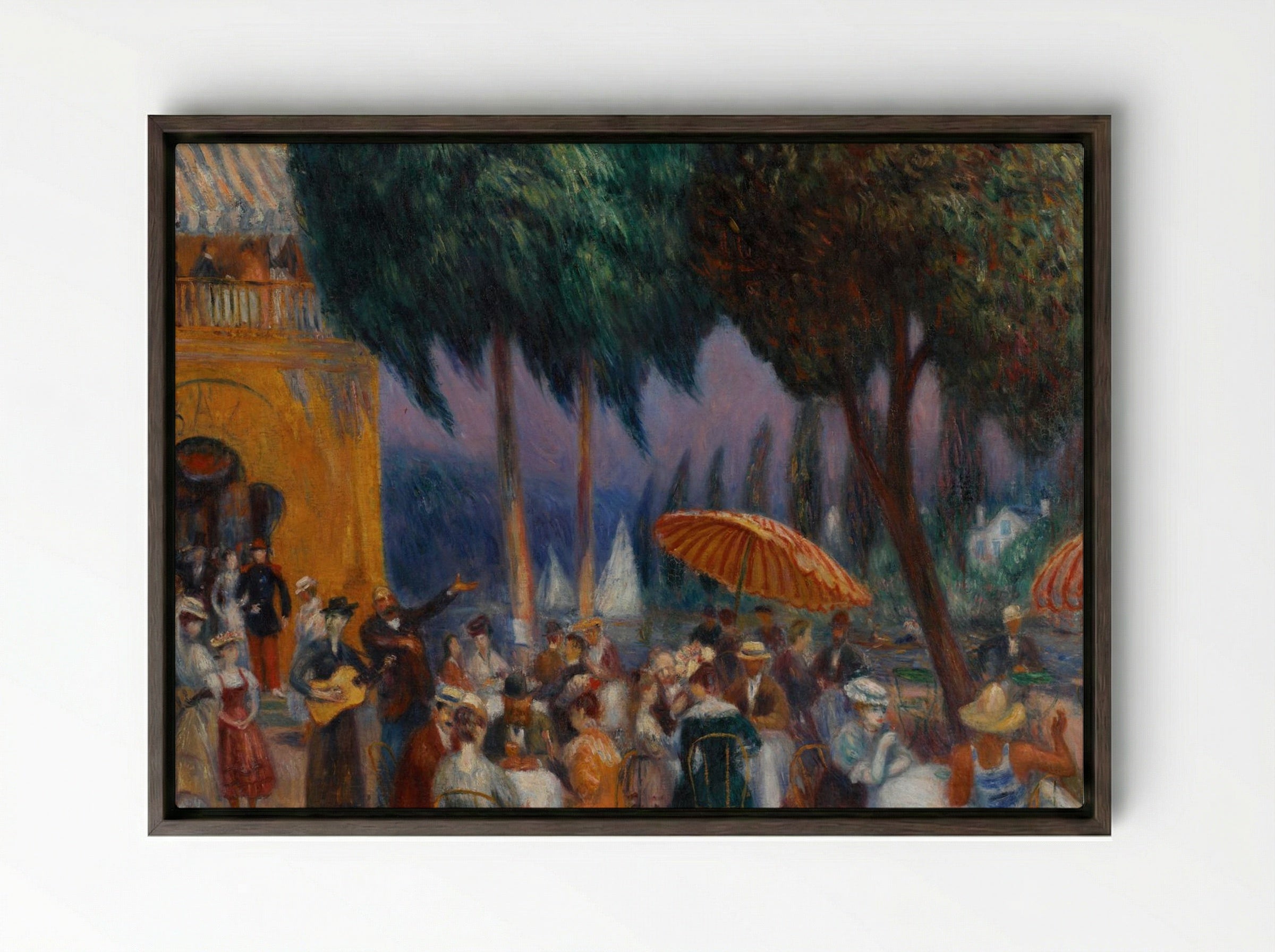 Sunday on the Marne - William James Glackens - Framed Canvas Dark Wood