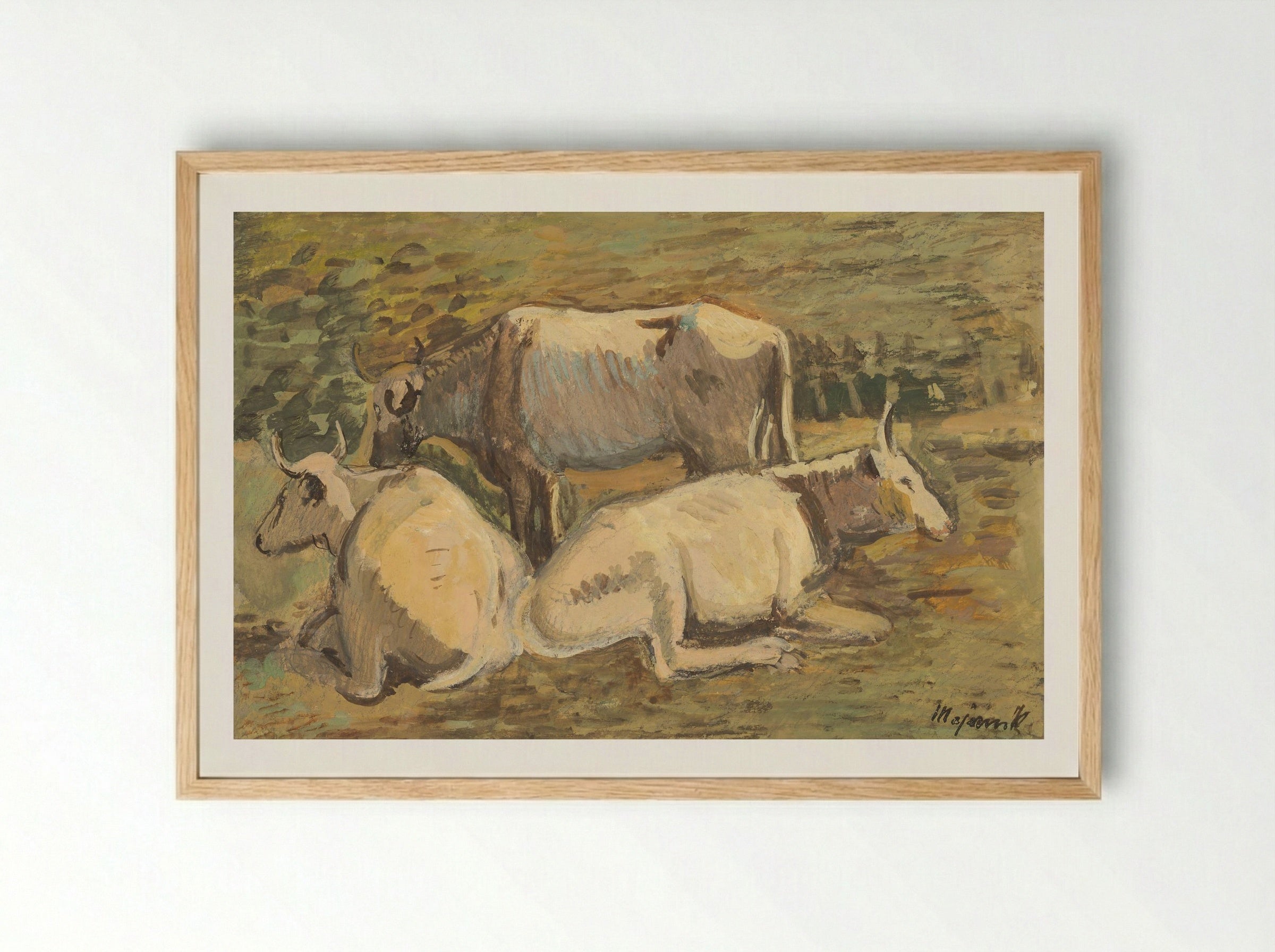 Cows - Cyprián Majerník - Framed Print Wood