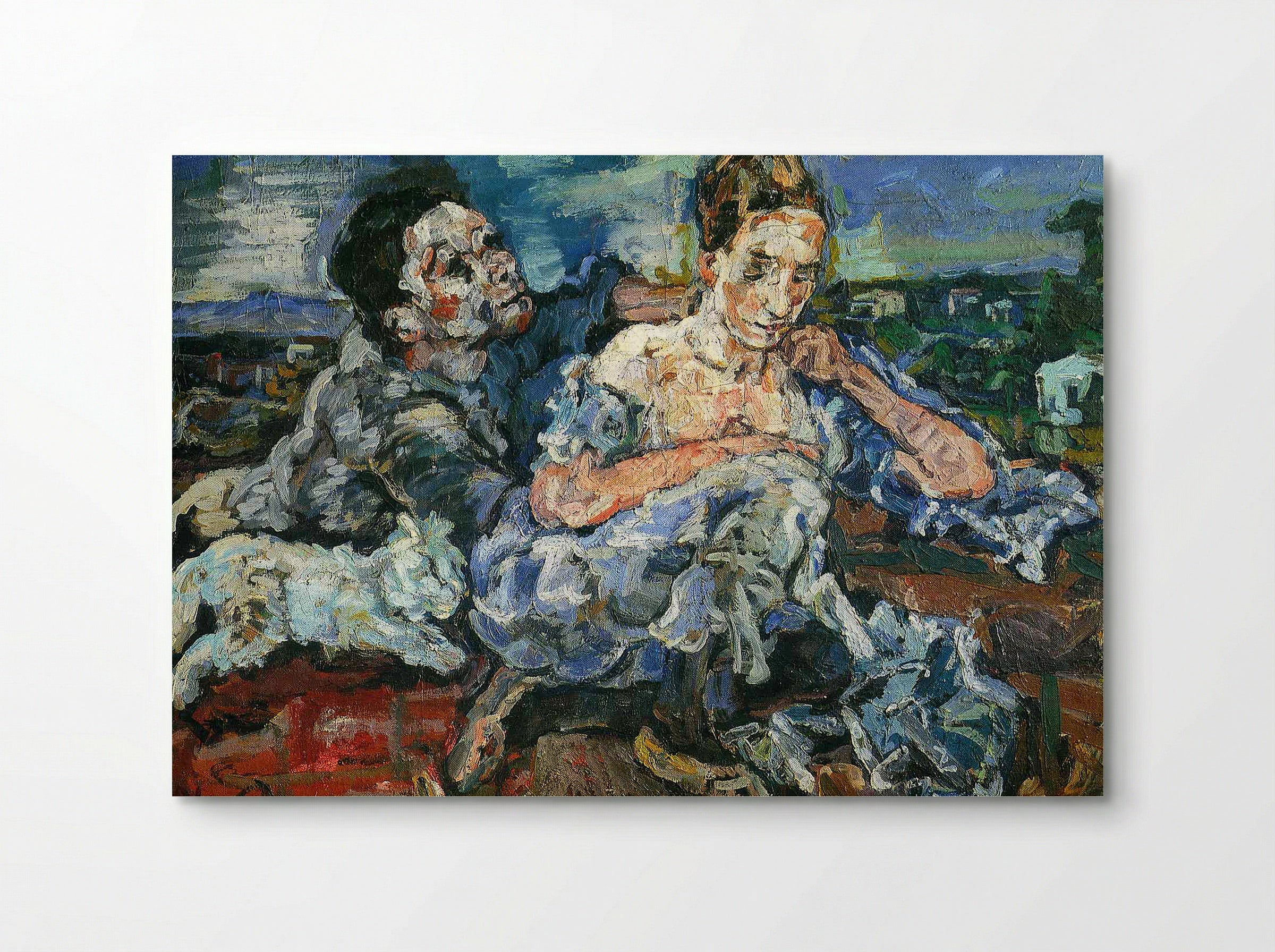 Lovers with Cat - Oskar Kokoschka - Poster