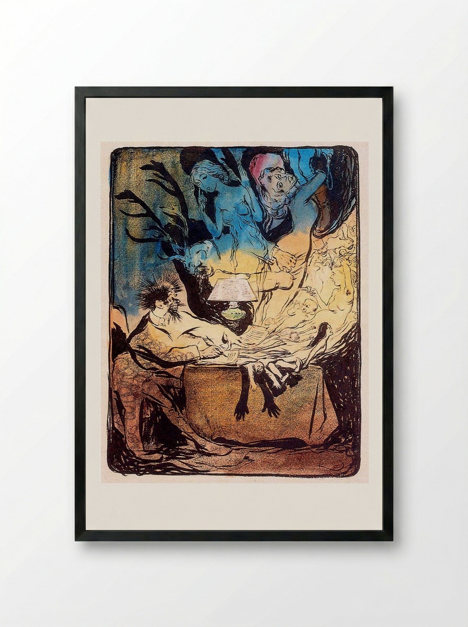The Novelist - František Kupka - Framed Print Black