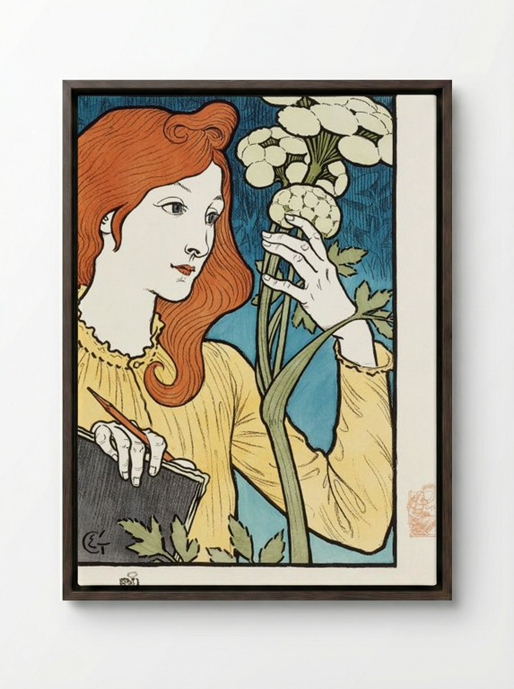 Salon des Cent, 1894 - Eugène Grasset - Framed Canvas Dark Wood