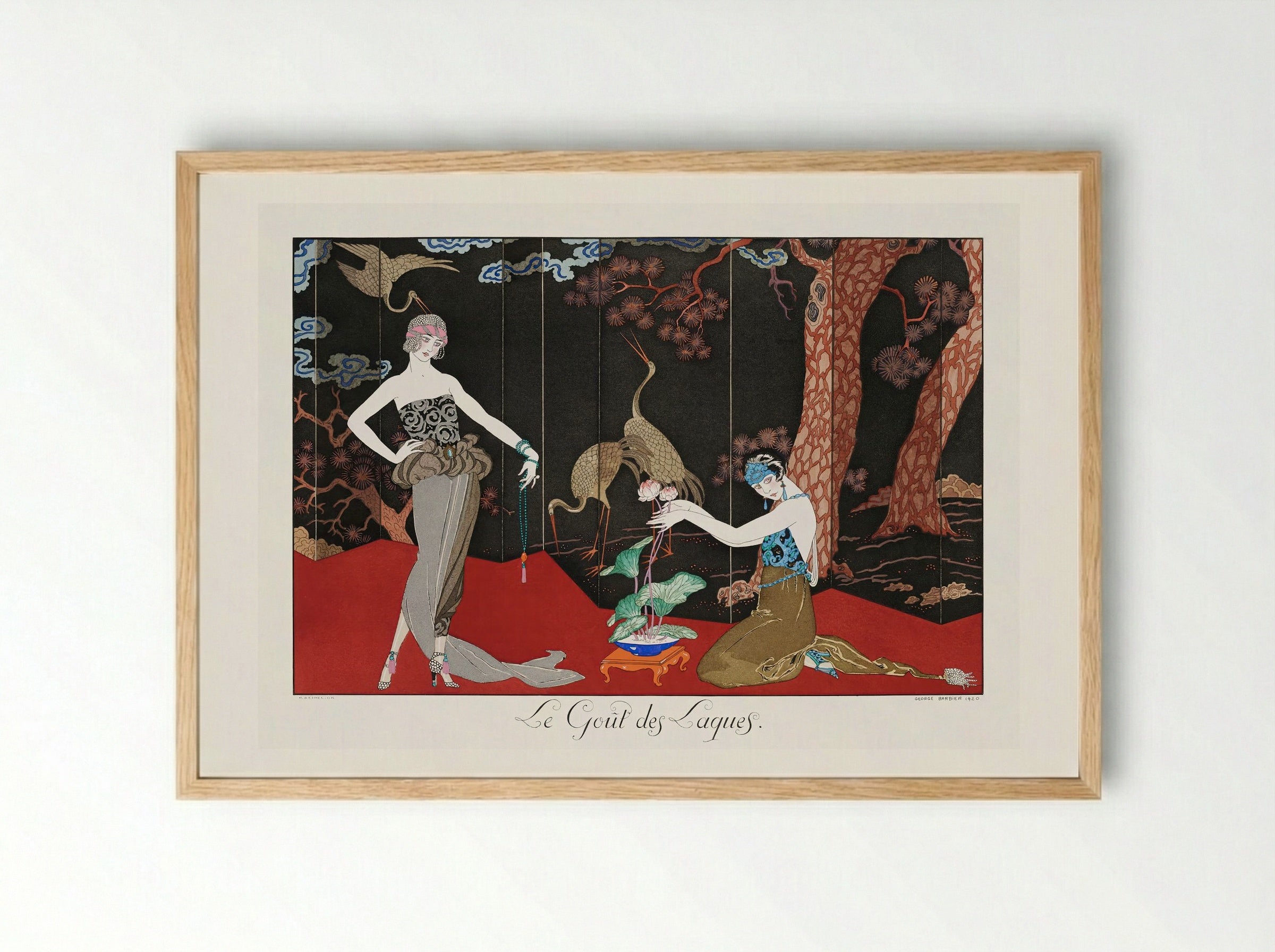 Le Goût des Laques - George Barbier - Framed Print Wood