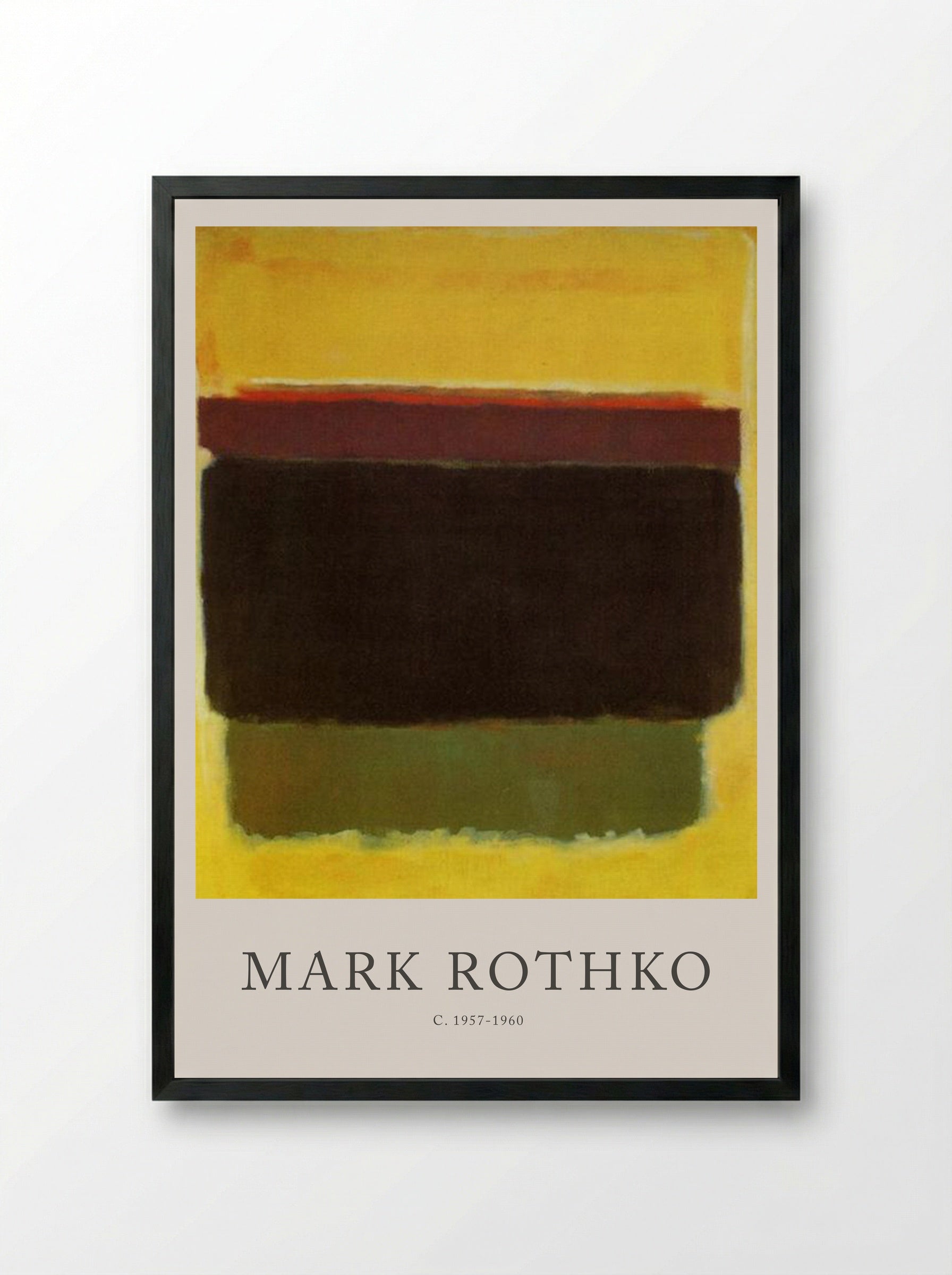 Untitled (Colour Field Painting) - Mark Rothko - Framed Print Black