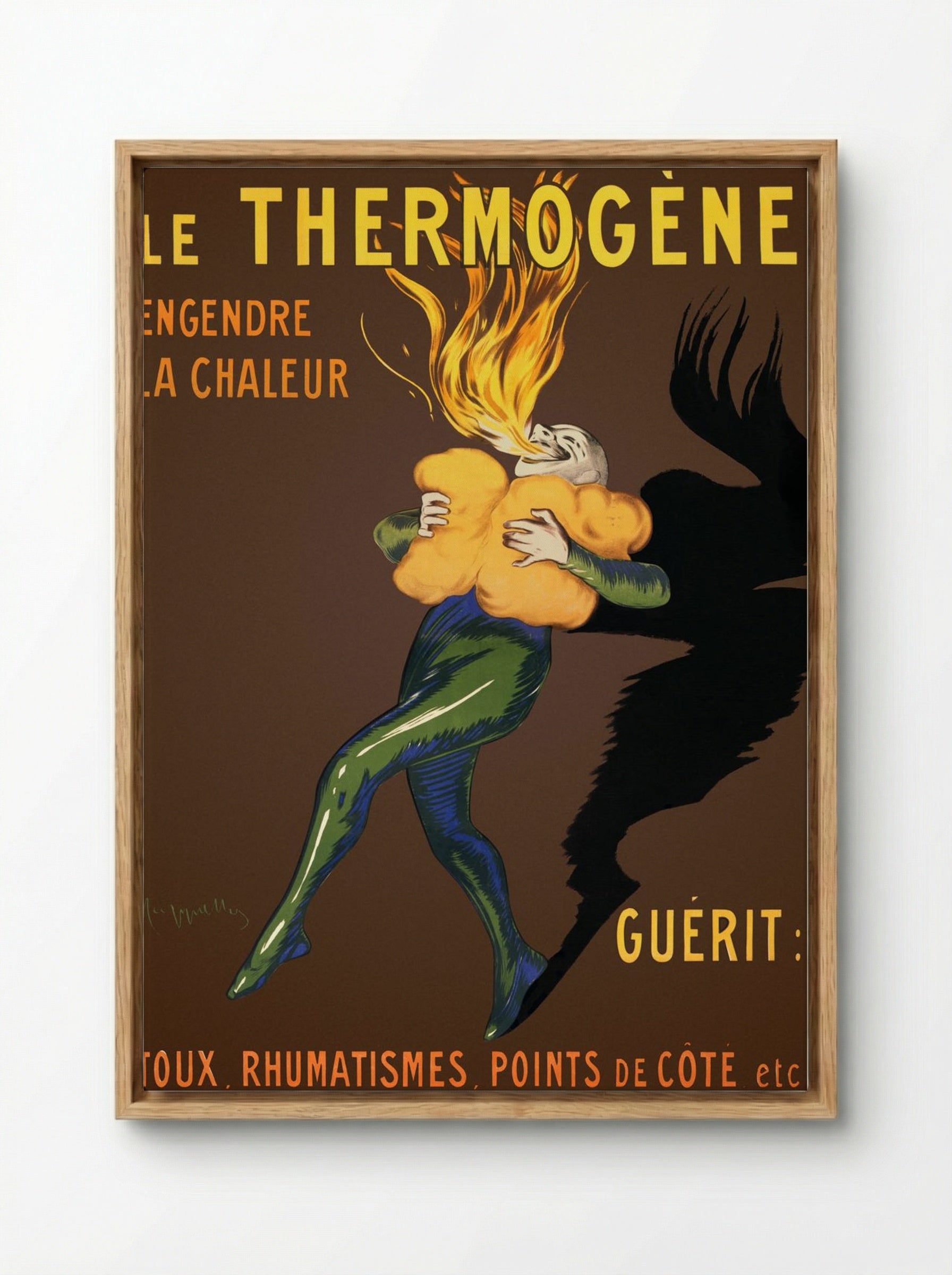 Le Thermogène Engendre la Chaleur - Leonetto Cappiello - Framed Canvas Wood