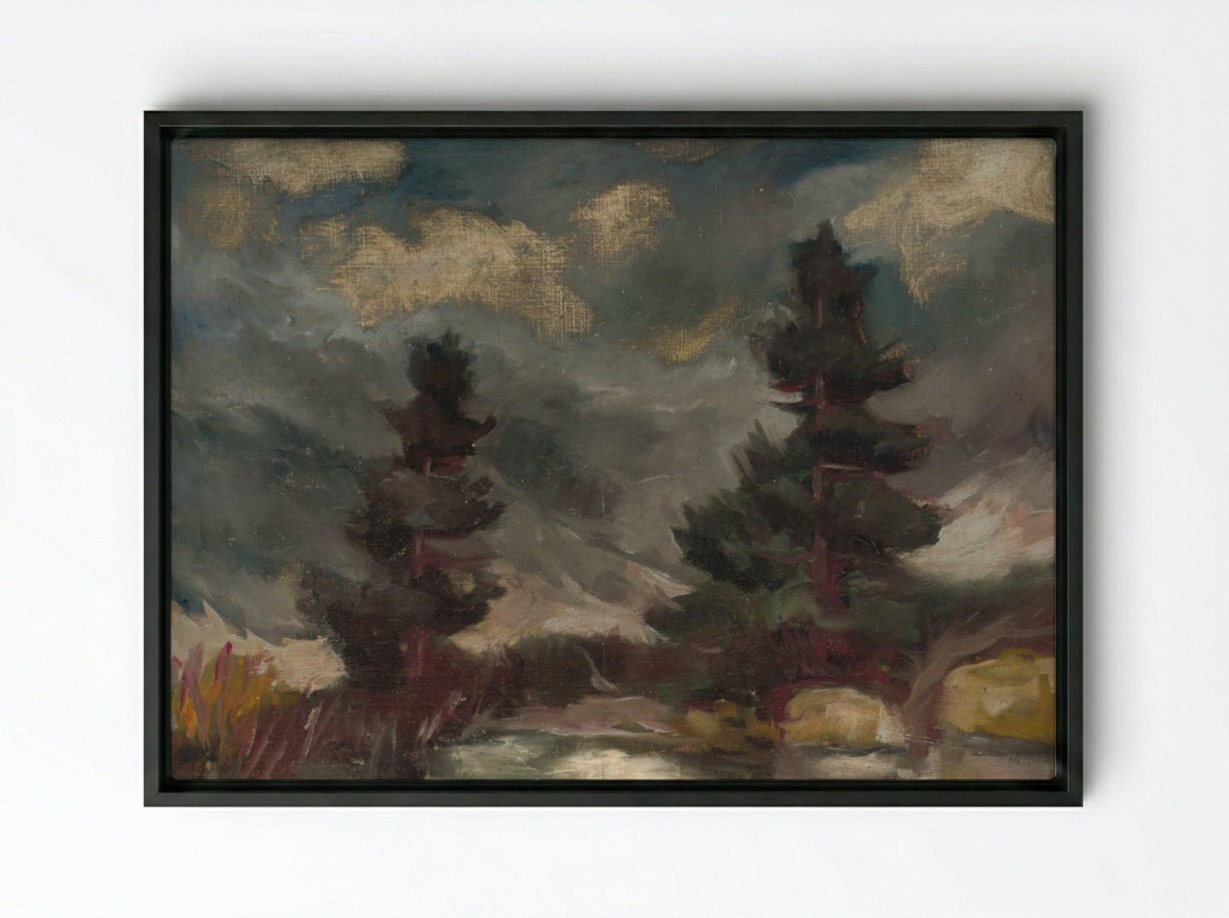 Tatra Landscape - Zolo Palugyay - Framed Canvas Black