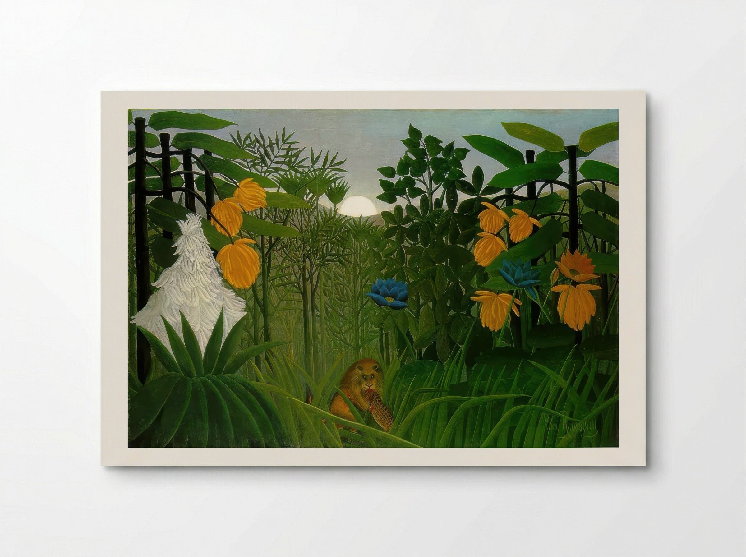 The Repast of the Lion by Henri Rousseau – Naïve Art Jungle Wildlife Print - Poster