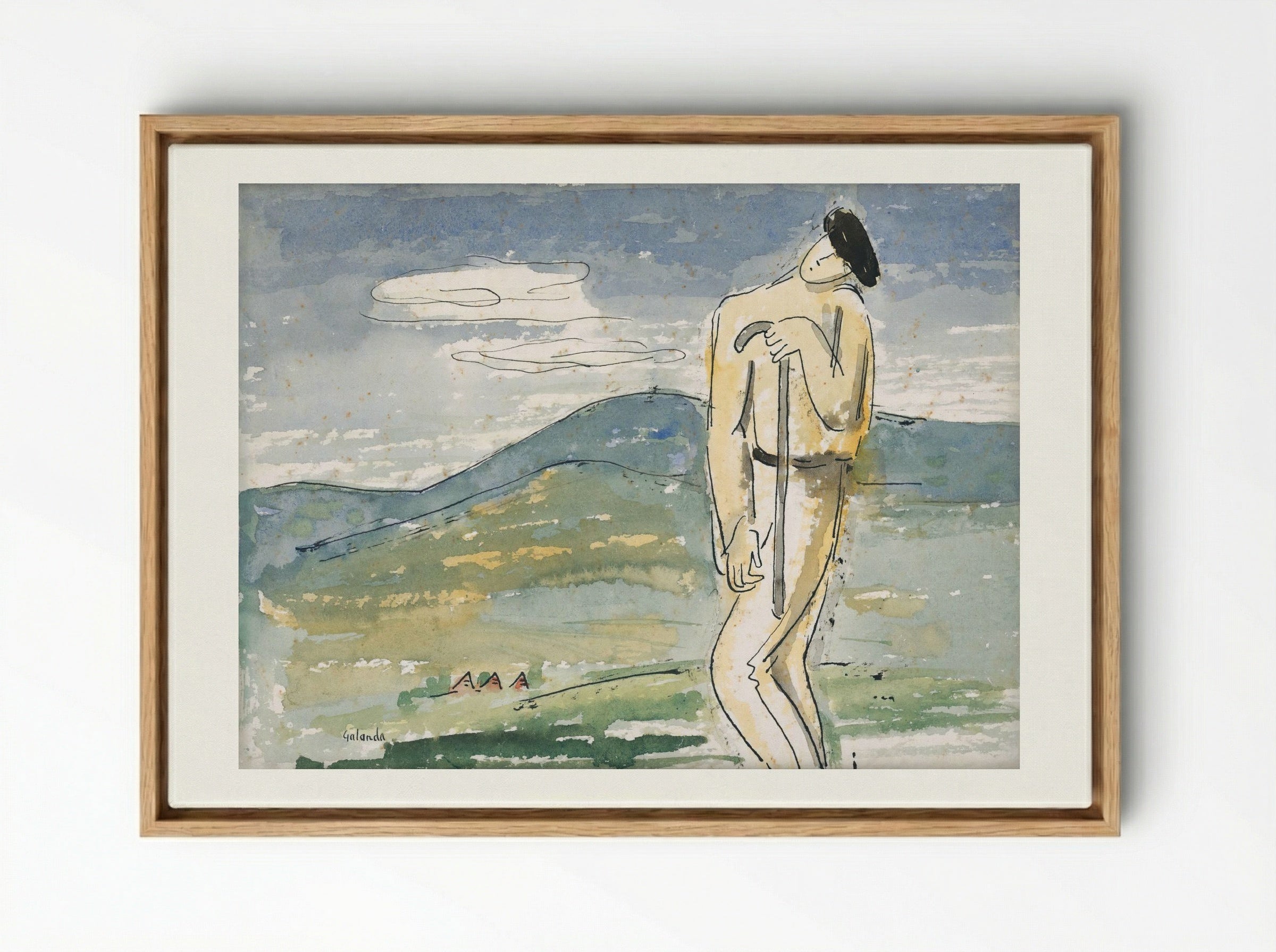 A Weary Pilgrim - Mikuláš Galanda - Framed Canvas Wood