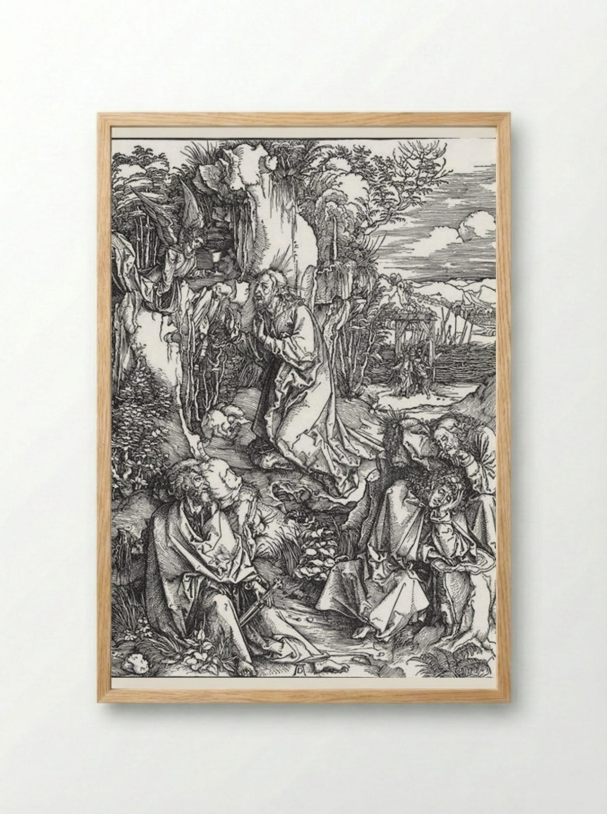 Christ on the Mount of Olives - Albrecht Dürer - Framed Print Wood