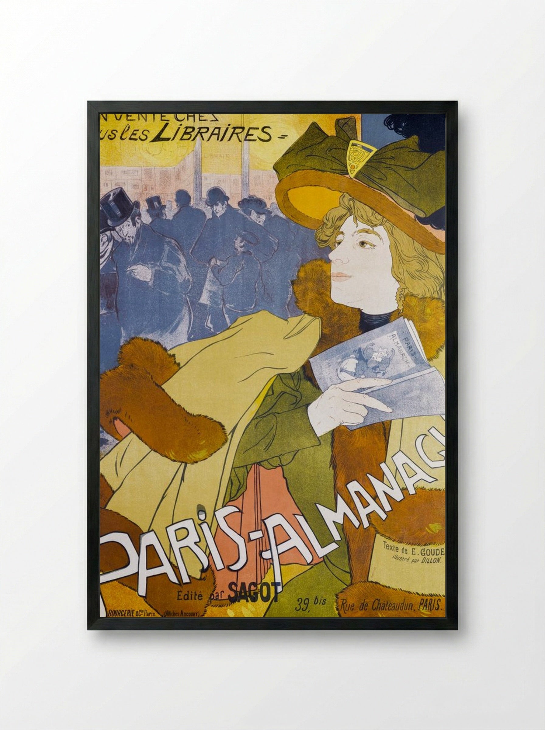 Paris-Almanach, 1894 - Georges de Feure - Framed Print Black
