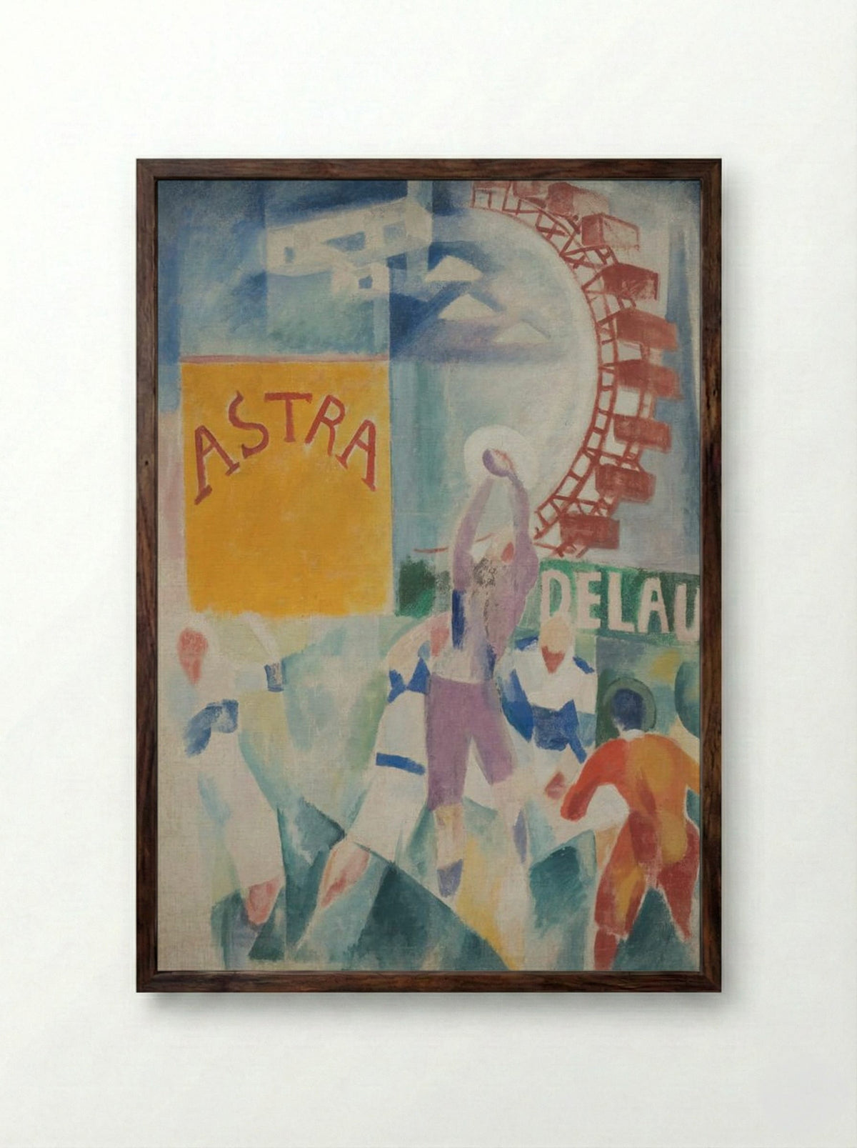 The Cardiff Team - Robert Delaunay - Framed Print Dark Wood