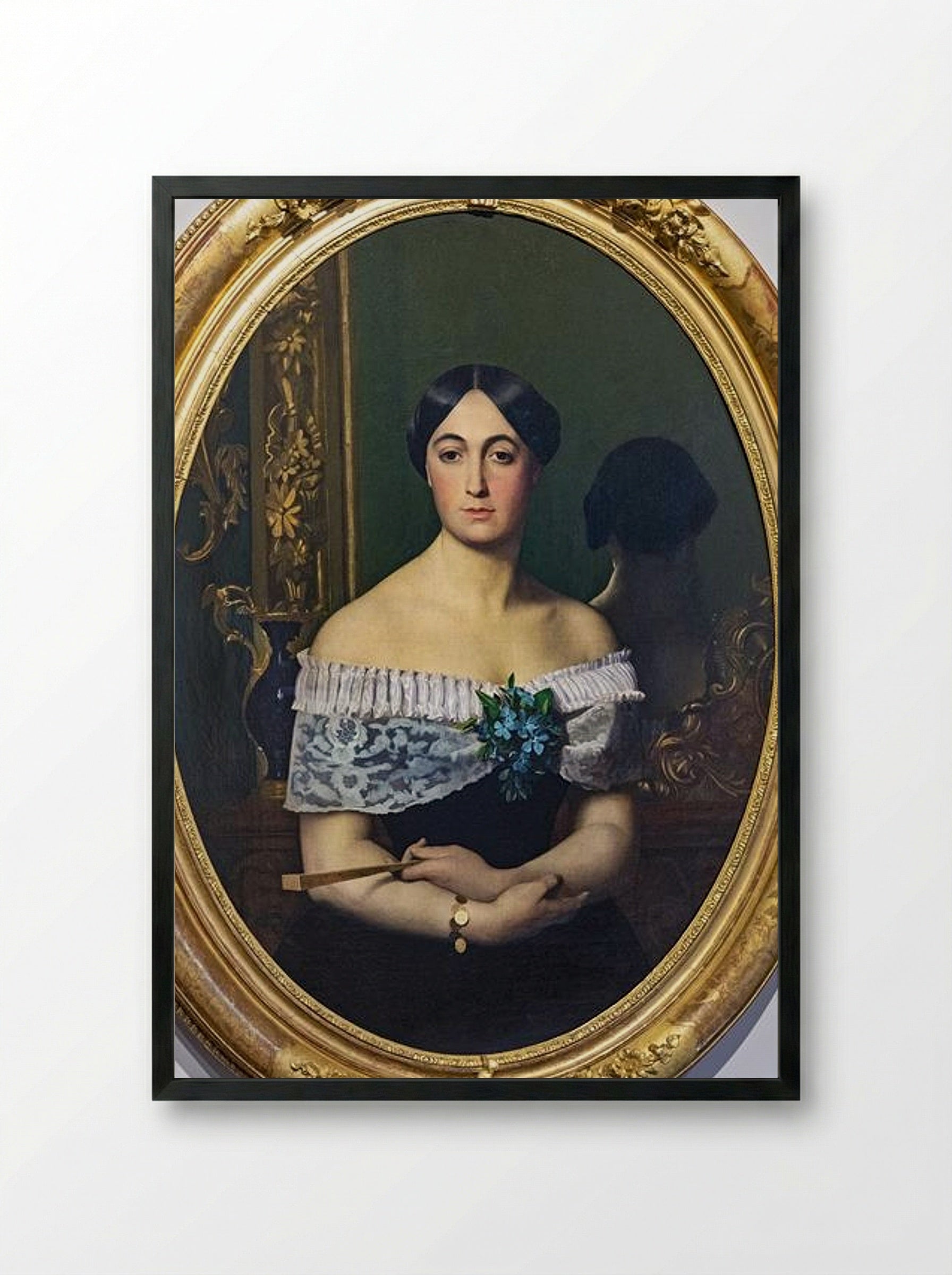 Portrait of Marianne Elisa Birch - Jean-Léon Gérôme - Framed Print Black