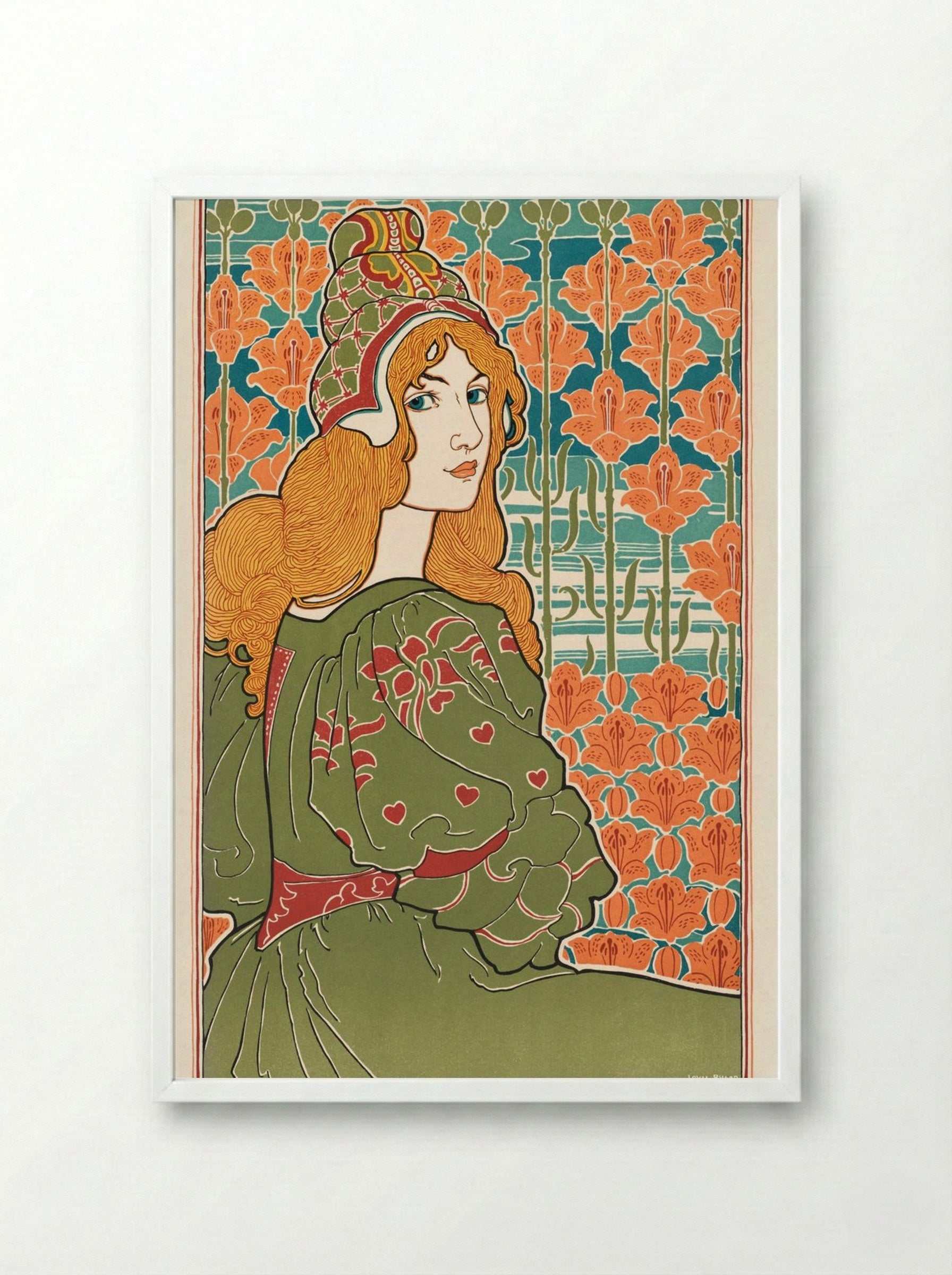 Jane (L'Estampe Moderne) - Louis Rhead - Framed Print White