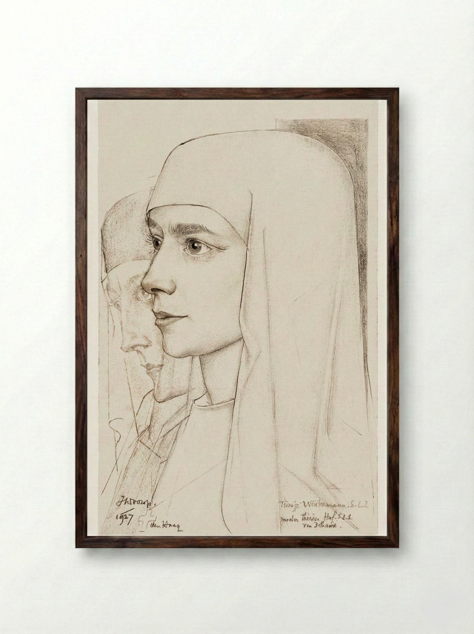 Portrait of Treesje Westermann - Jan Toorop - Framed Print Dark Wood