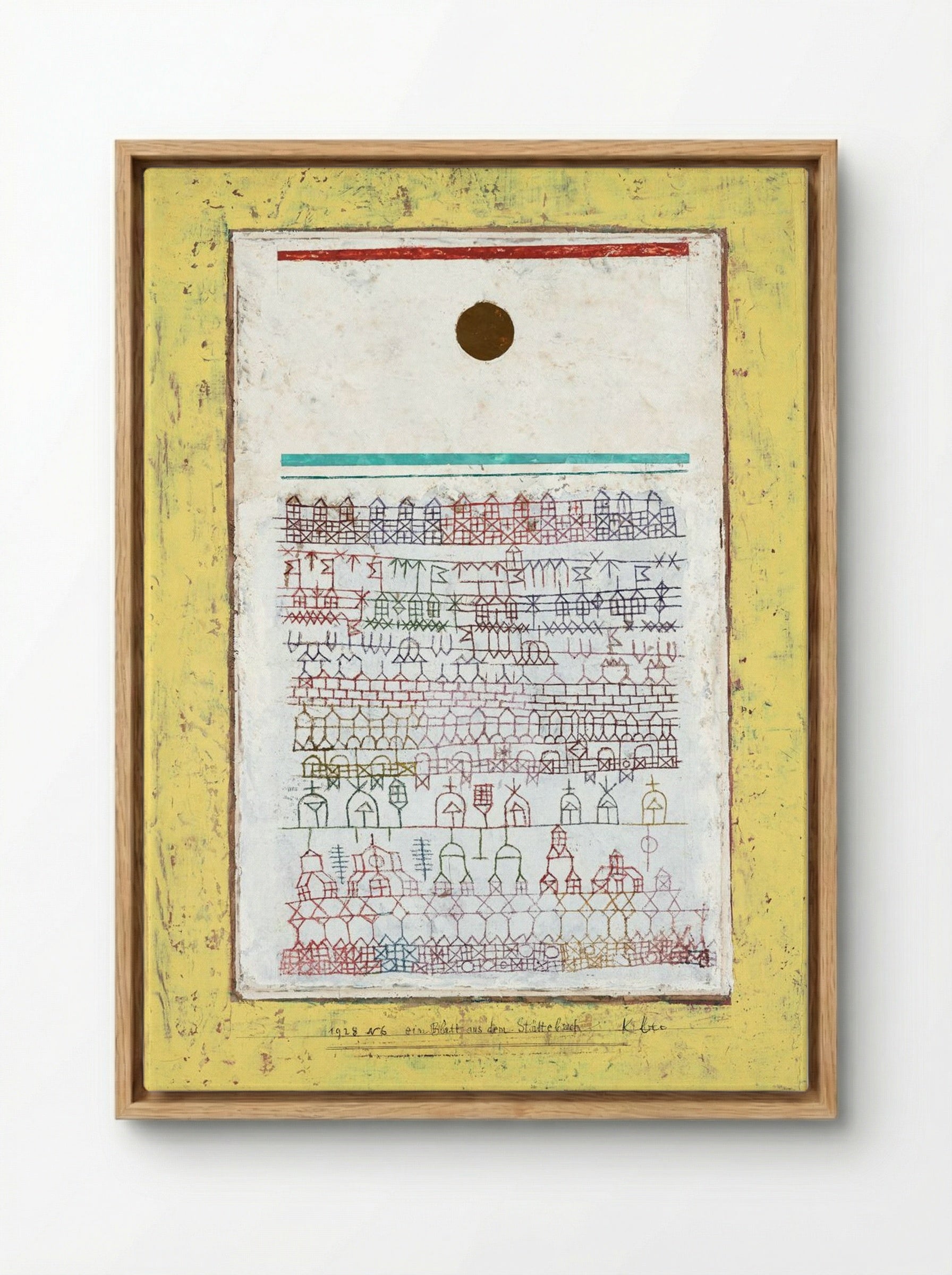 A Sheet from the City Book - Paul Klee - Framed Canvas Wood