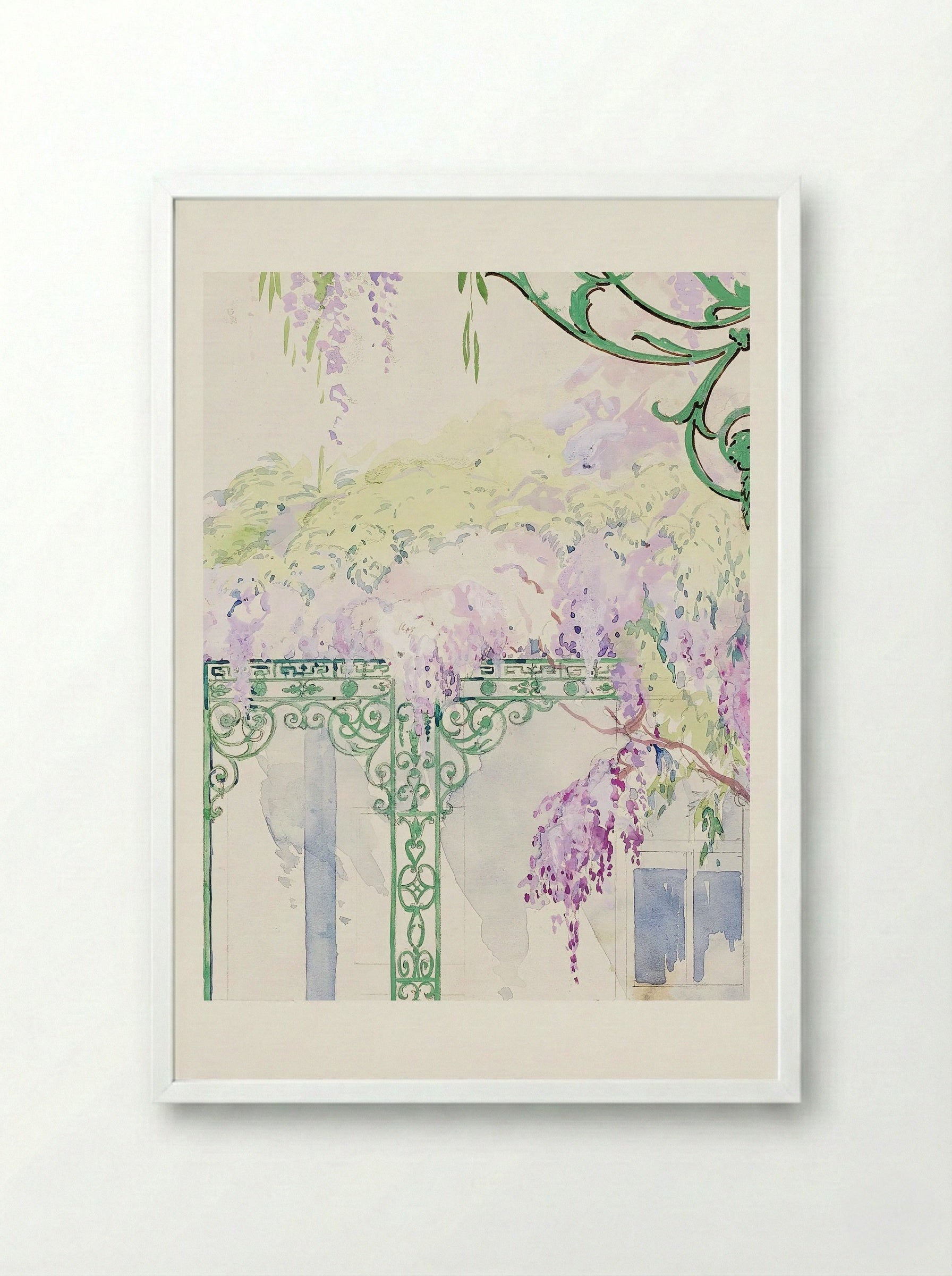 Cast Iron Porch Railing - Gilbert Sackerman - Framed Print White