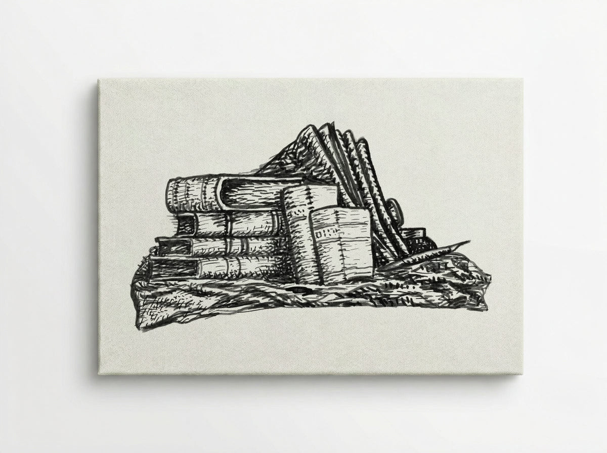 Stack of Books and Stationery - Leo Gestel - Canvas