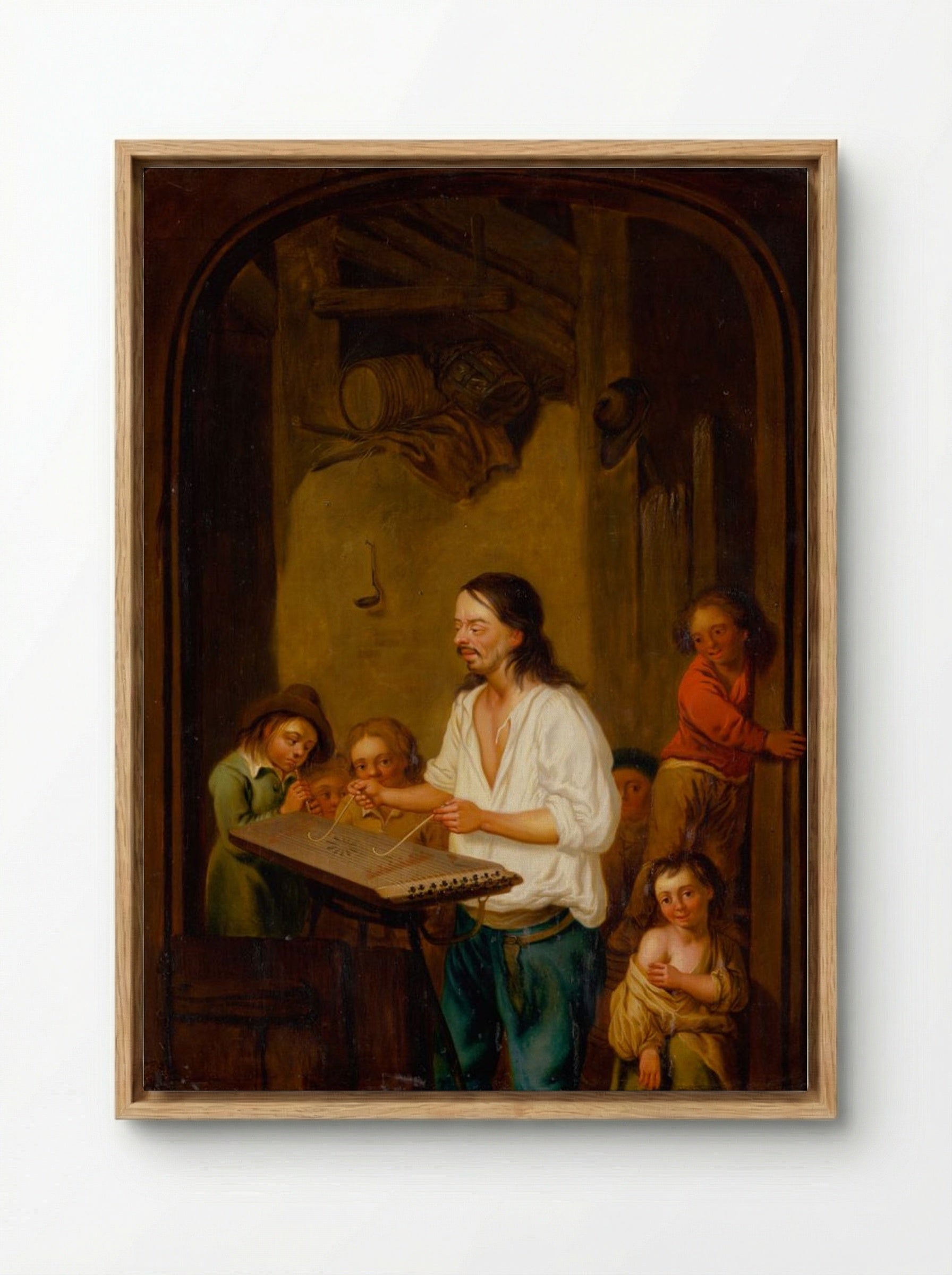 The Music Master - Jan Steen - Framed Canvas Wood