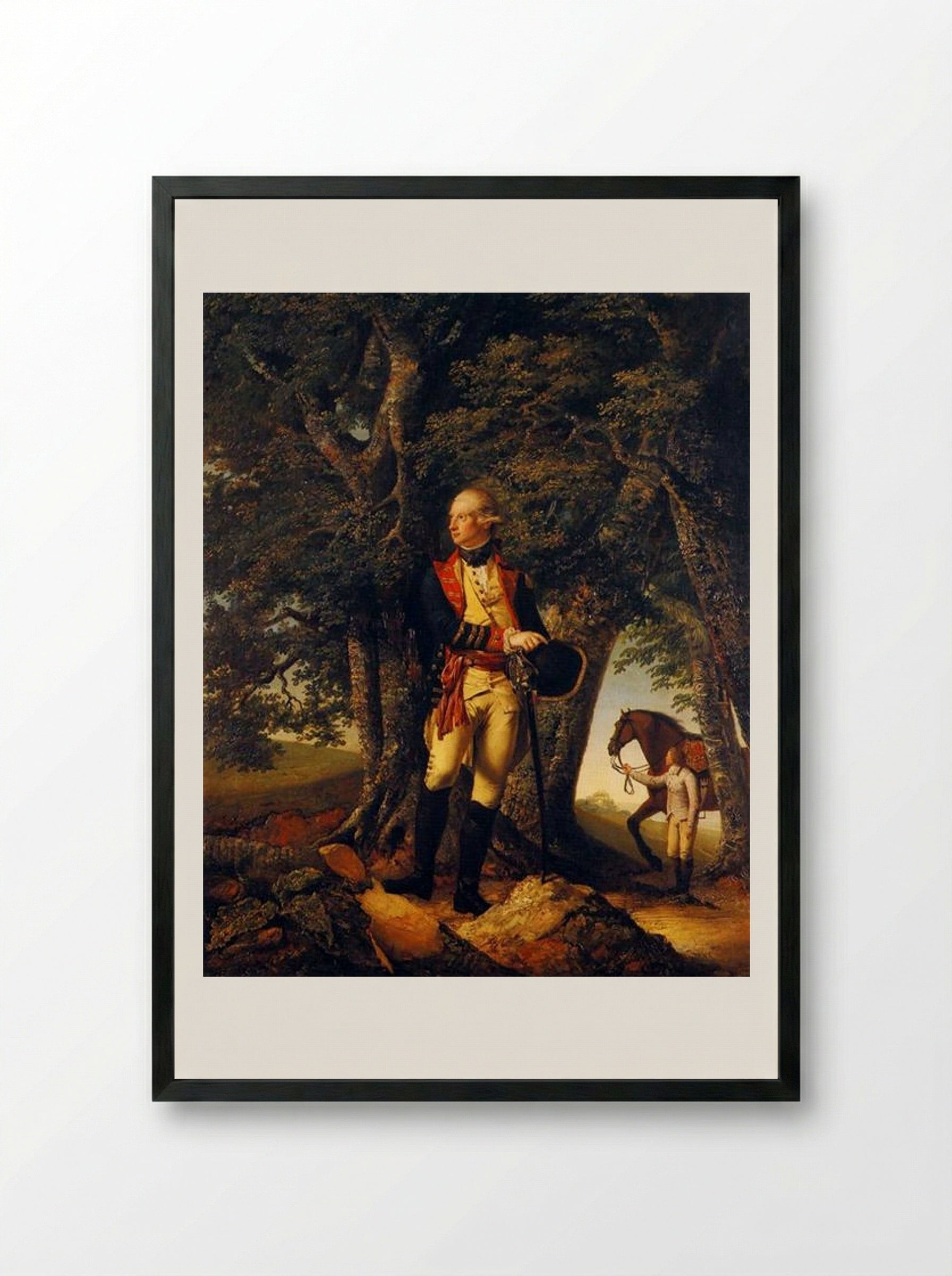 Captain Robert Shore Milnes - Joseph Wright - Framed Print Black