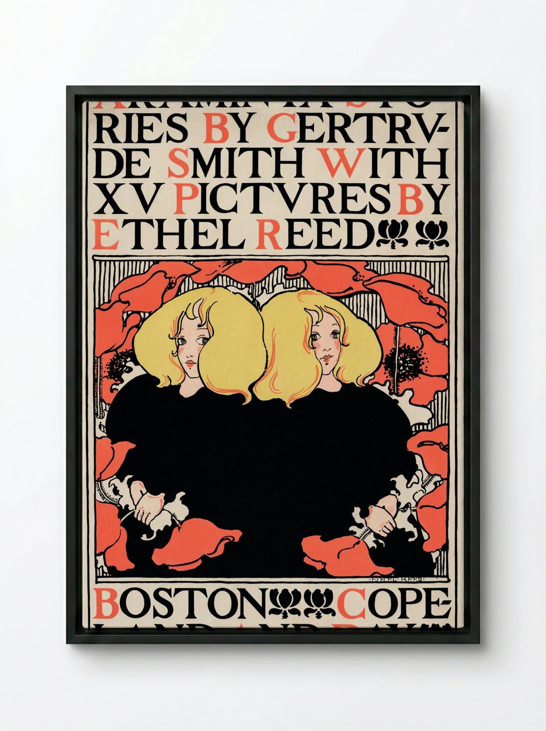 Arabella and Araminta Stories - Ethel Reed - Framed Canvas Black