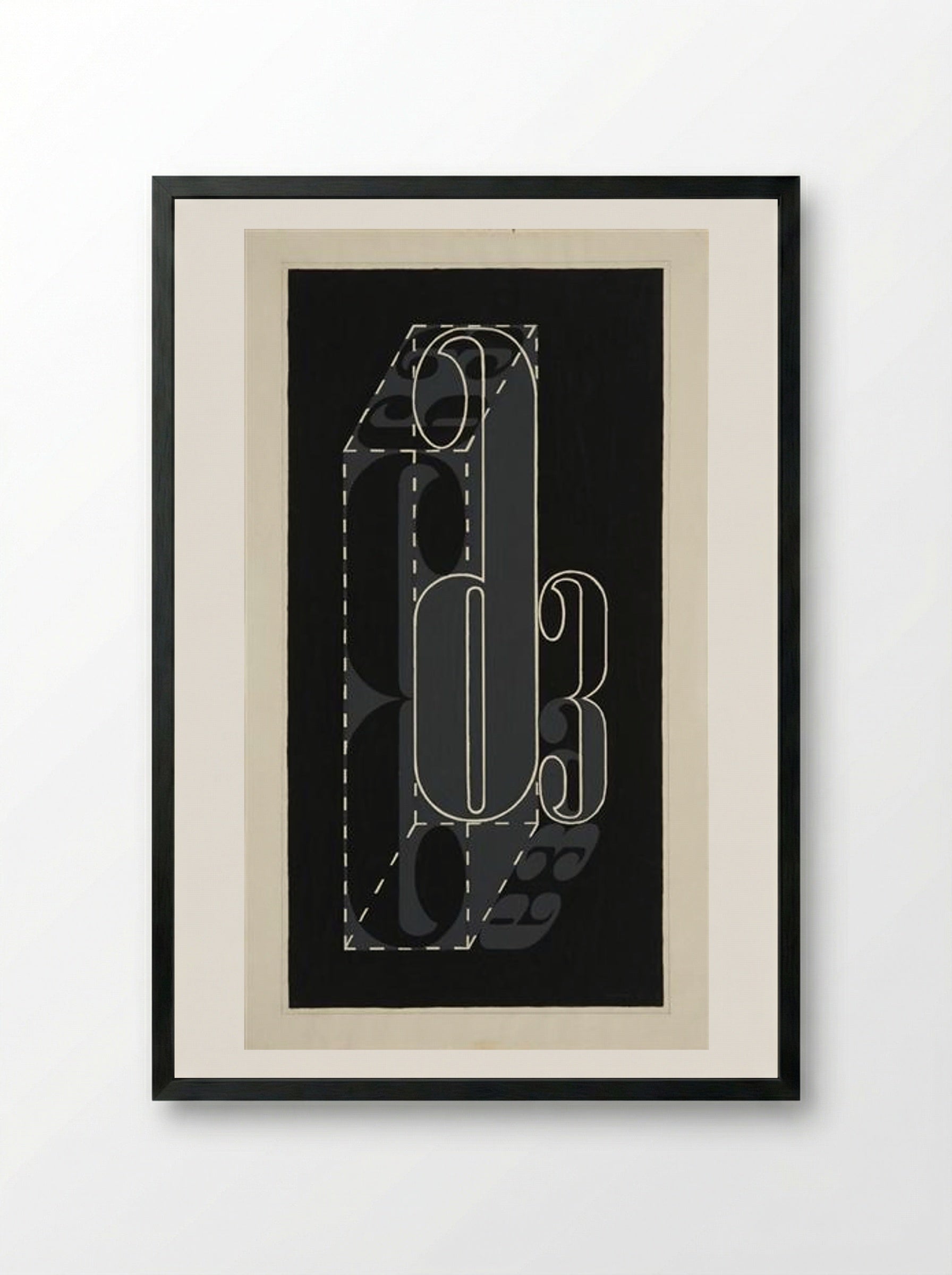6 and 3 (Josef Albers) - Josef Albers - Framed Print Black