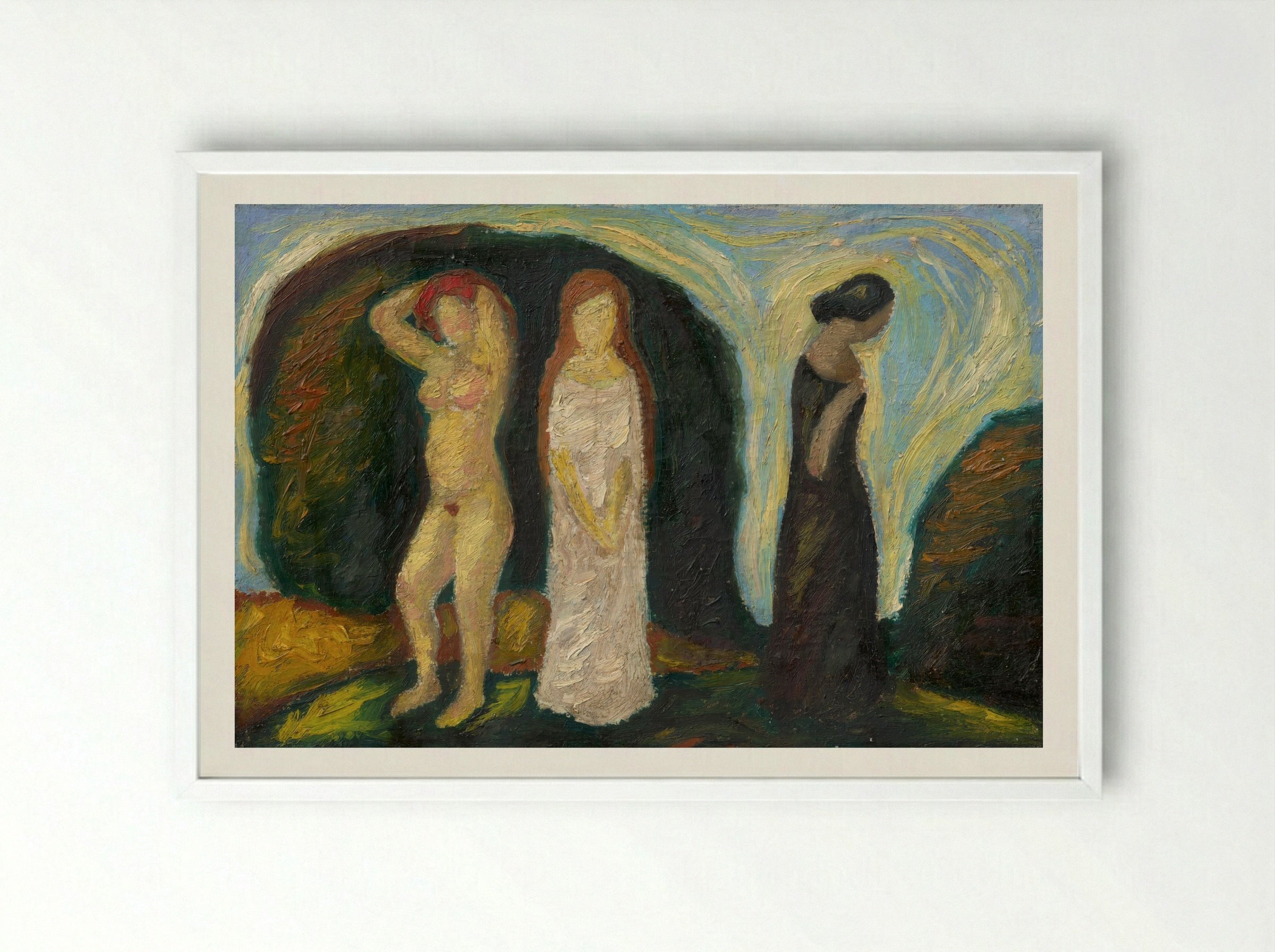 The Three Stages of a Woman's Life - Mikuláš Galanda - Framed Print White